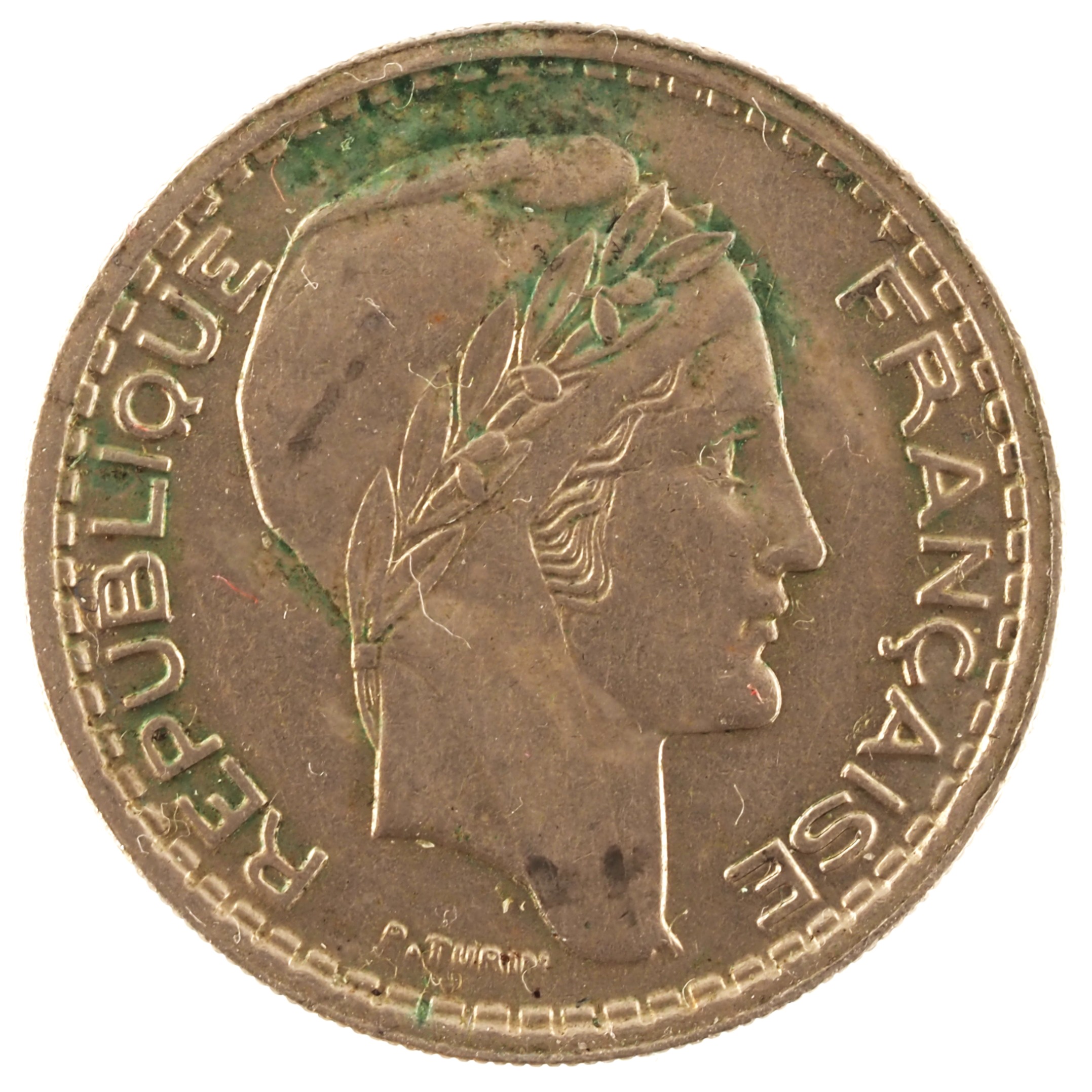 France - Pièce 10 Francs 1949 cupro-nickel - Turin, petite tête – Image 2