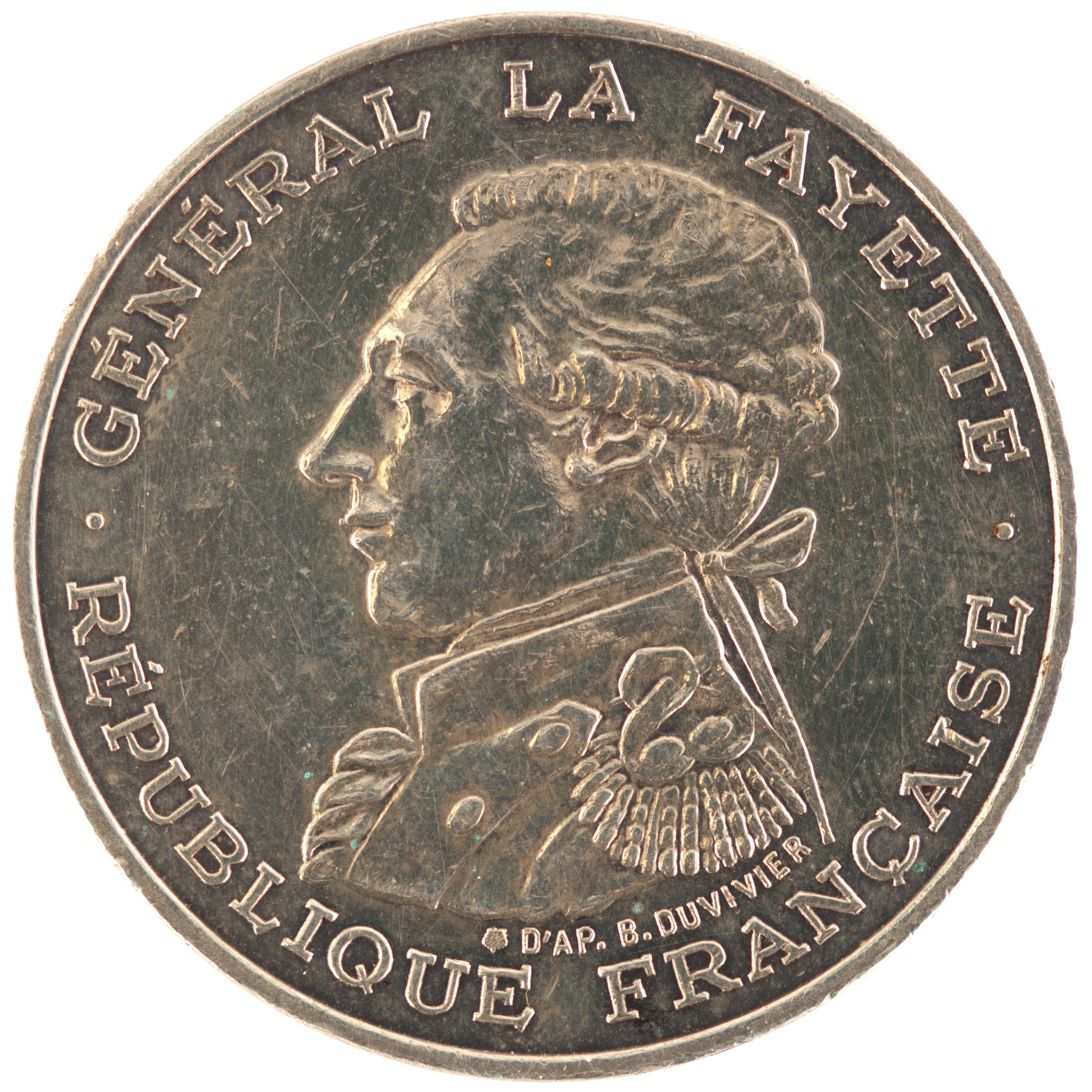 France - Pièce 100 Francs 1987 argent - La Fayette et l'Egalité