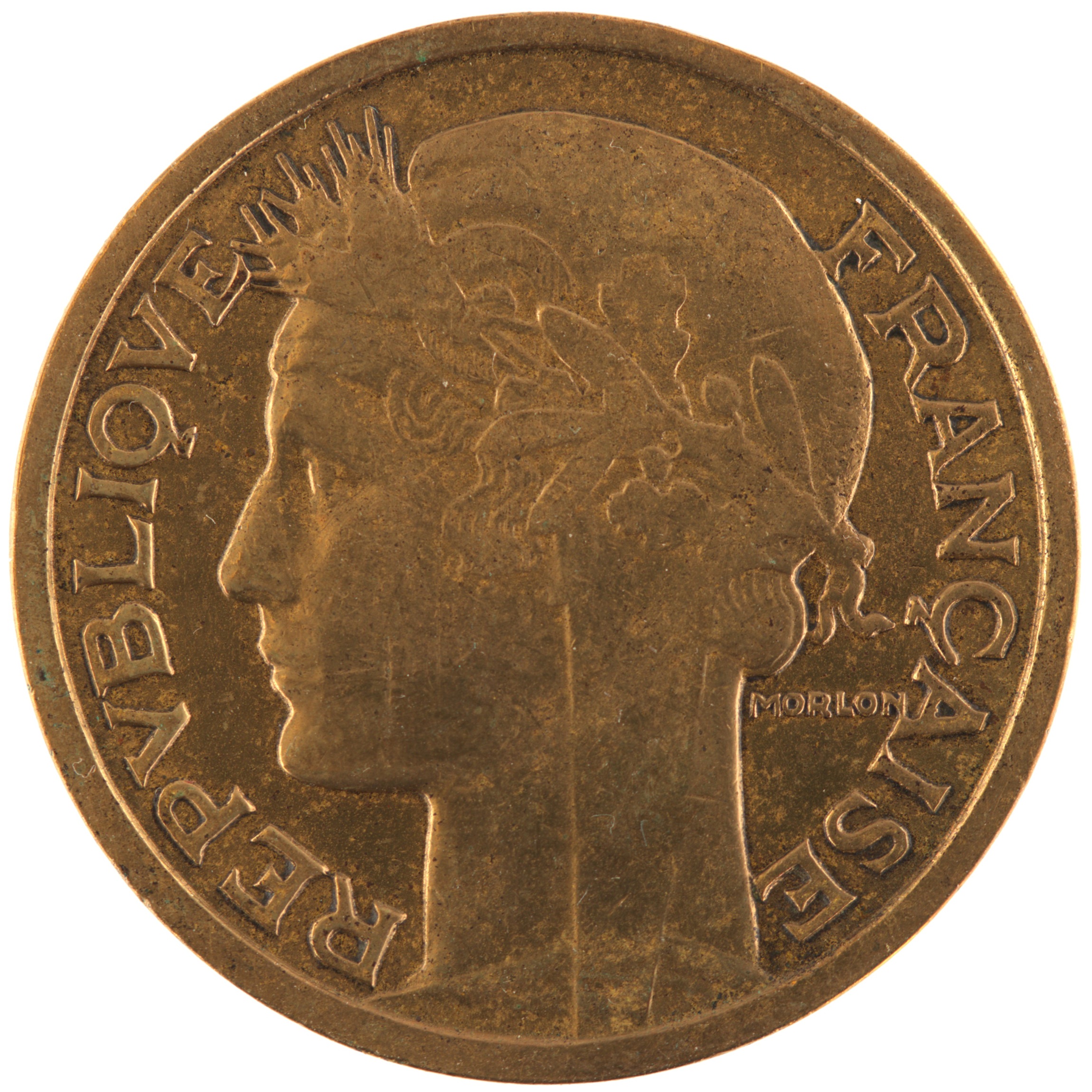 France - Pièce 2 Francs 1932 bronze-aluminium - Morlon – Image 2