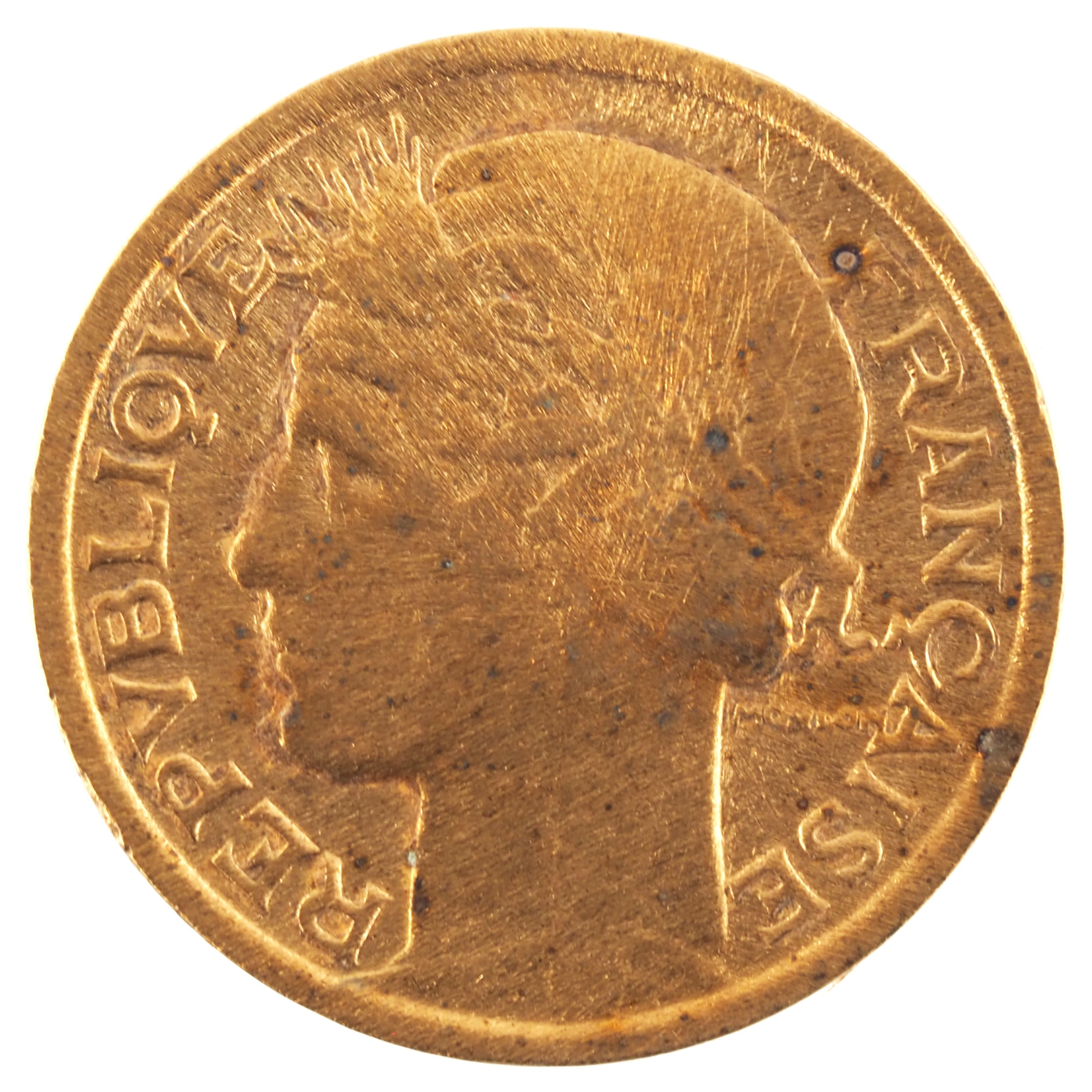 France - Pièce 2 Francs 1936 bronze-aluminium - Morlon – Image 2