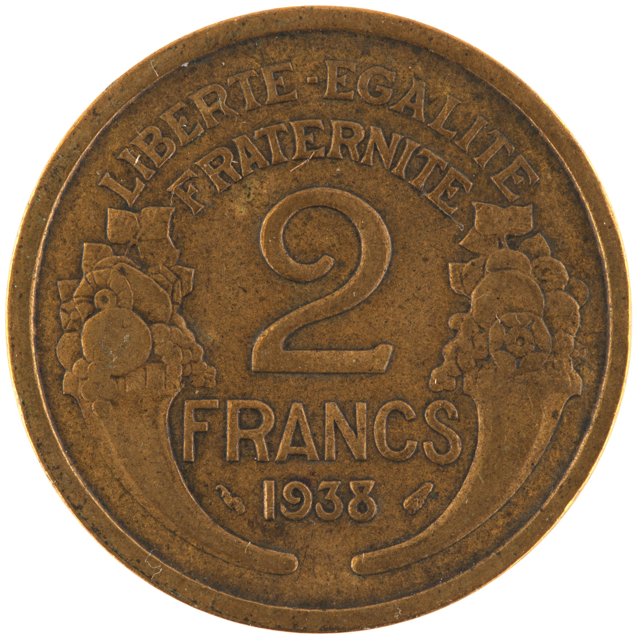 France - Pièce 2 Francs 1938 bronze-aluminium - Morlon