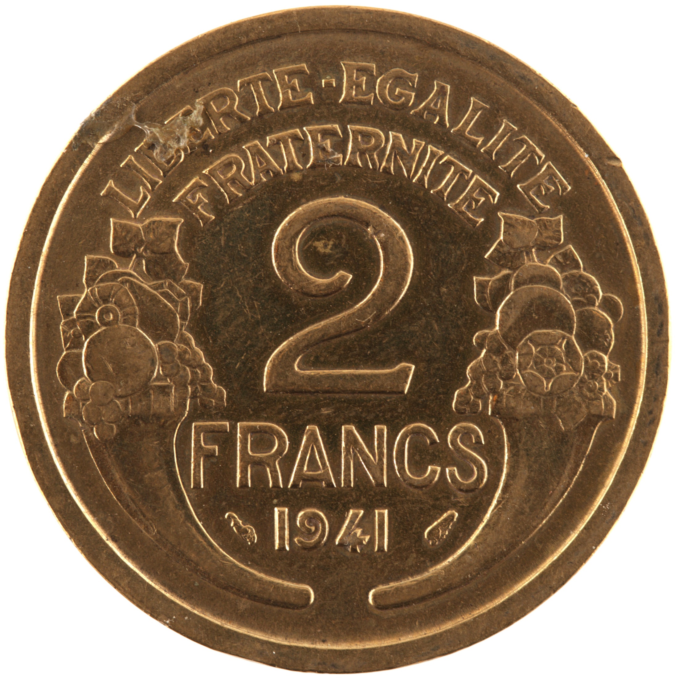 France - Pièce 2 Francs 1941 bronze-aluminium - Morlon