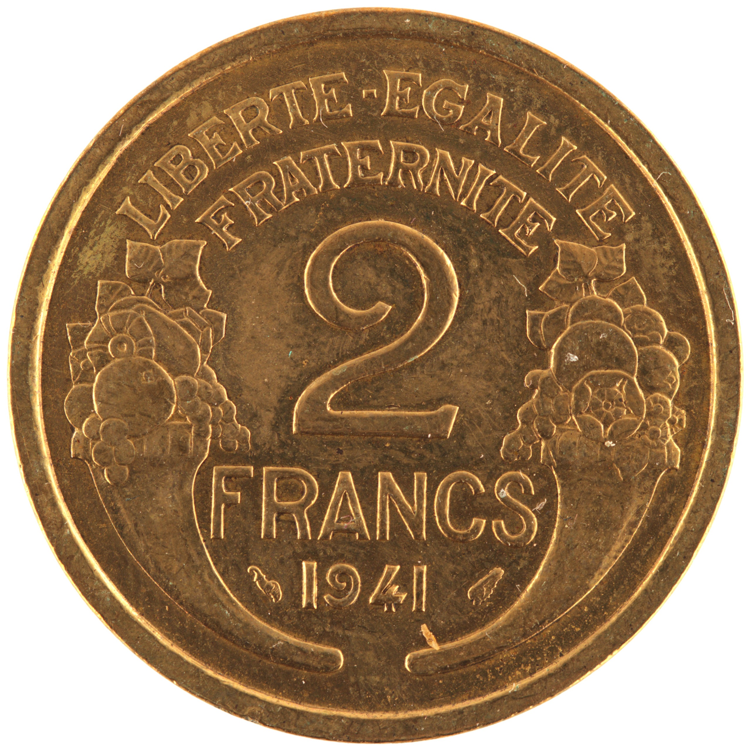 France - Pièce 2 Francs 1941 bronze-aluminium - Morlon