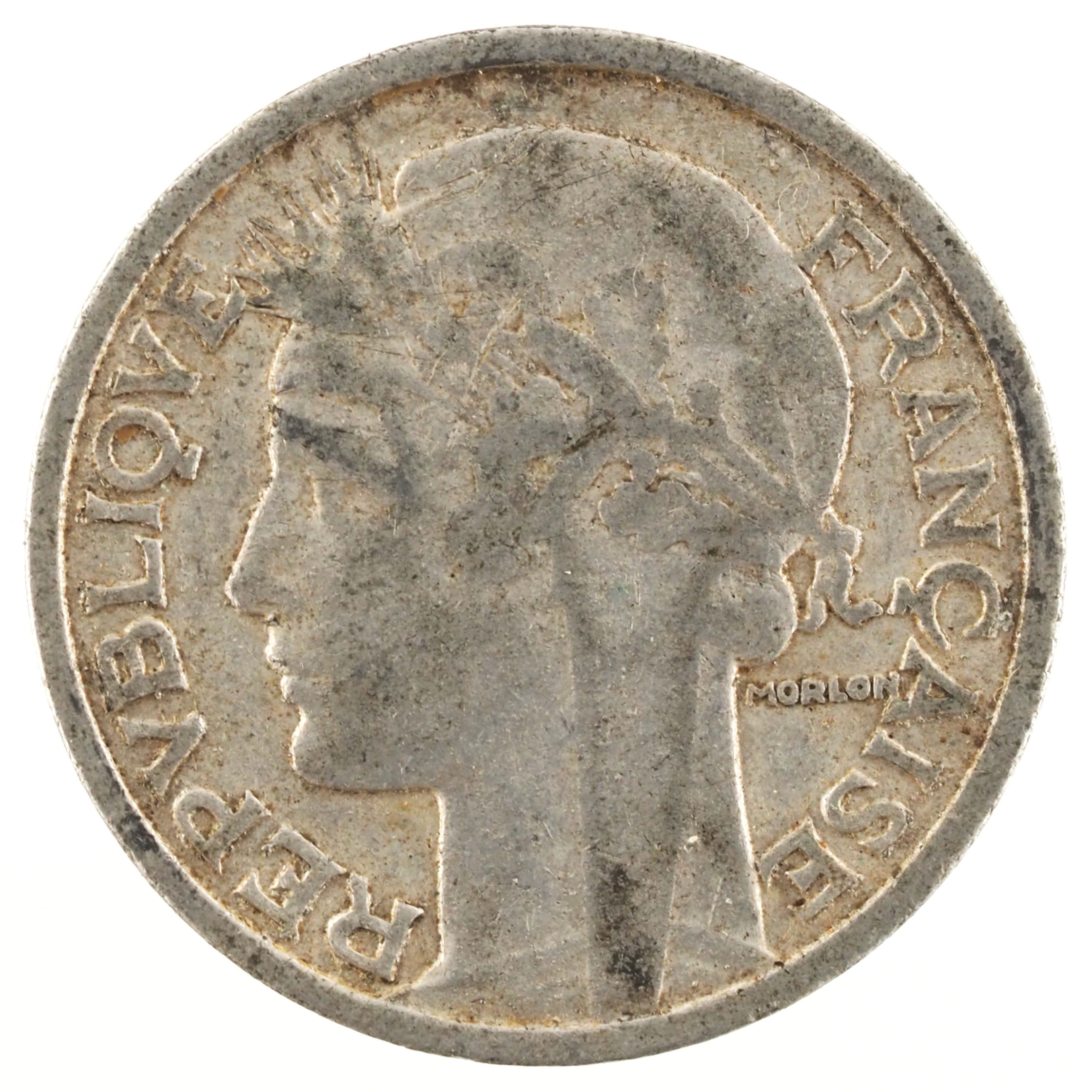France - Pièce 2 Francs 1947 aluminium - Morlon – Image 2