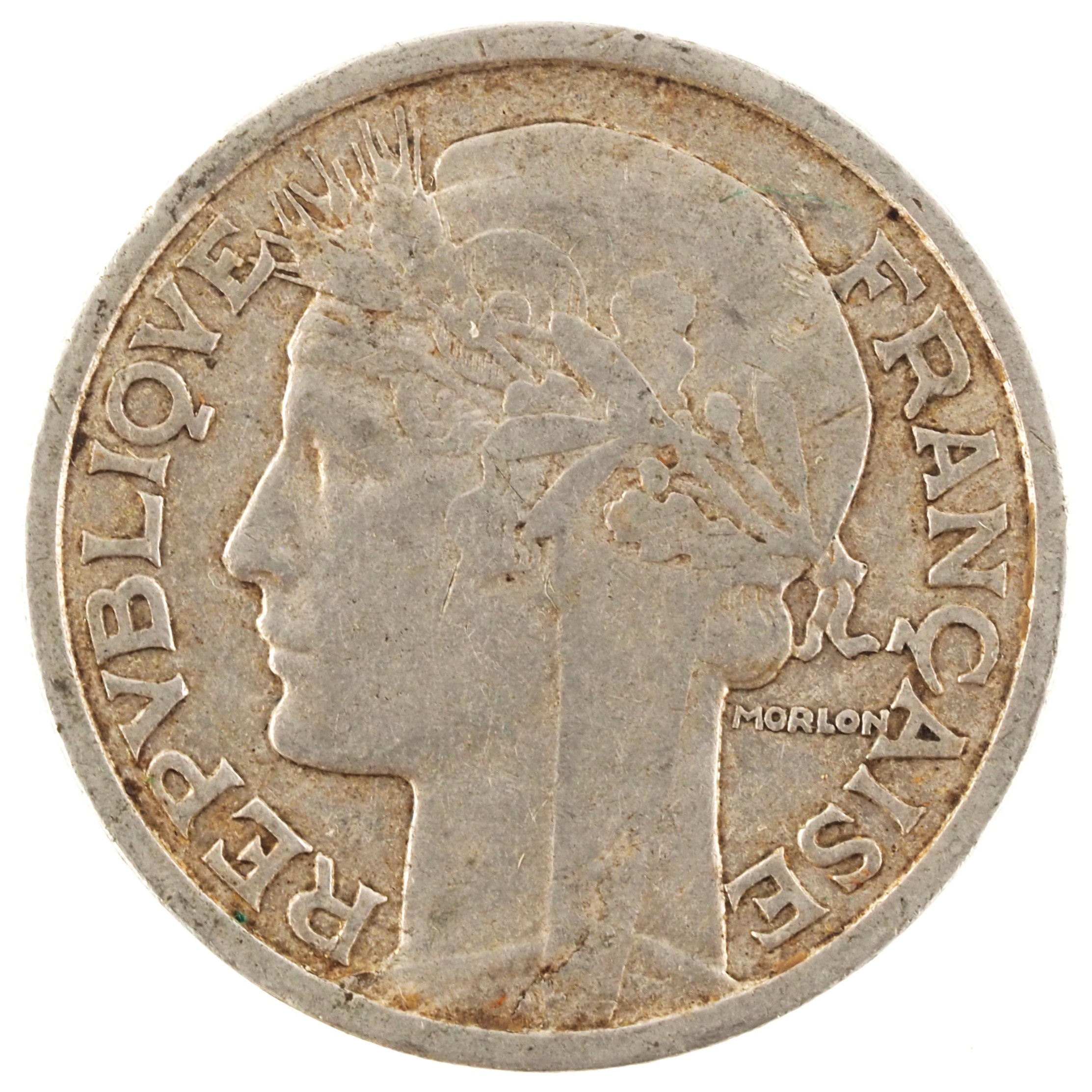 France - Pièce 2 Francs 1947 B aluminium - Morlon – Image 2