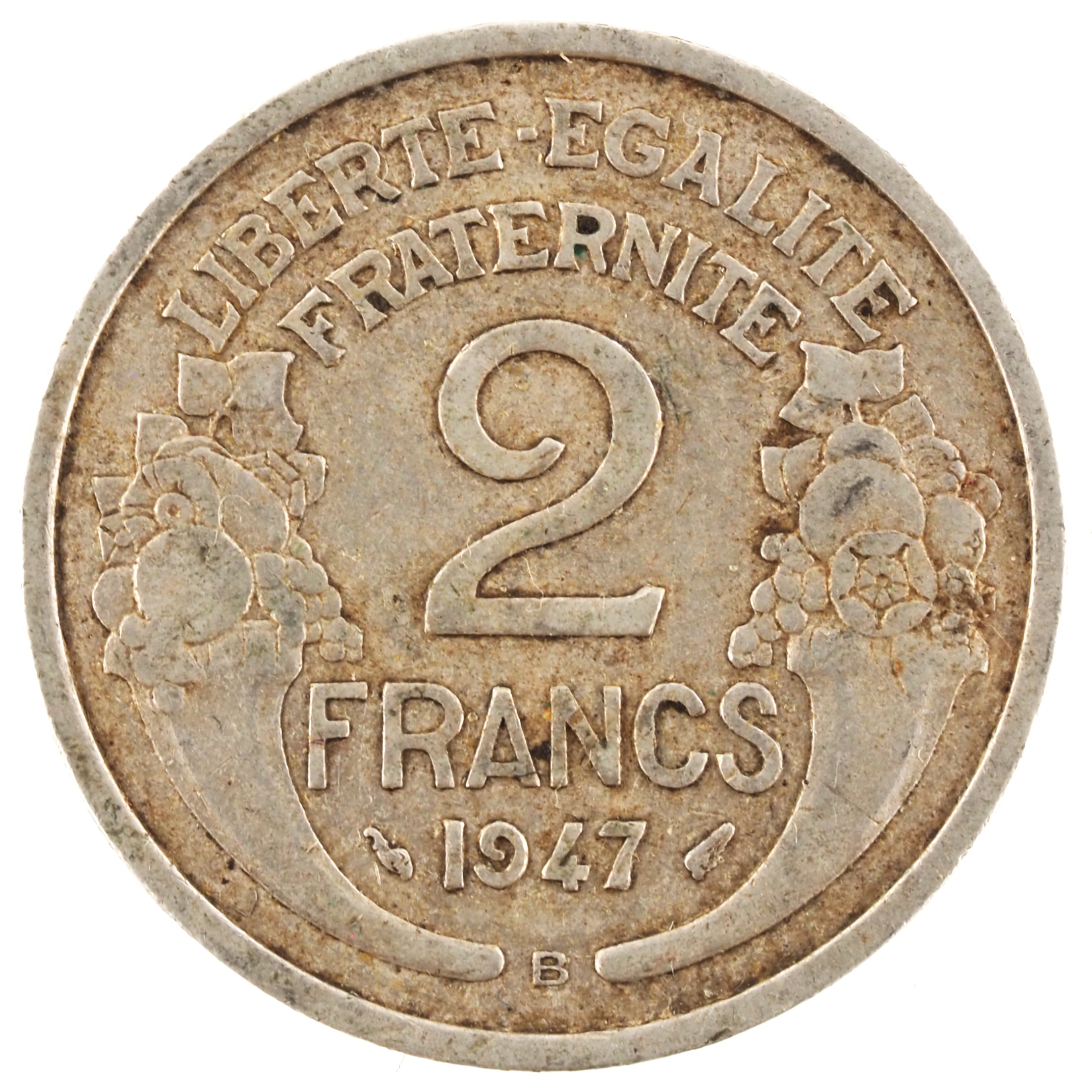 France - Pièce 2 Francs 1947 B aluminium - Morlon
