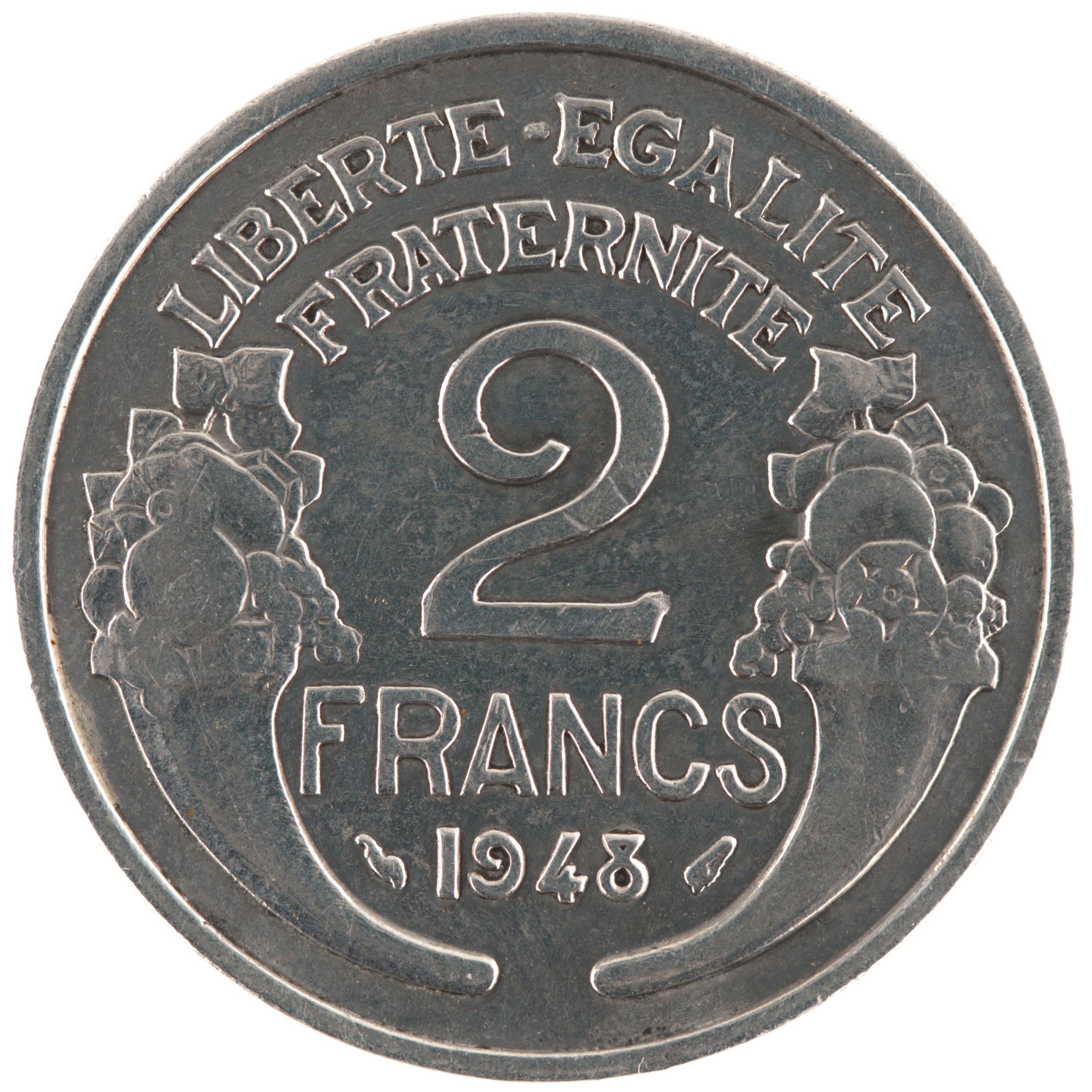 France - Pièce 2 Francs 1948 aluminium - Morlon