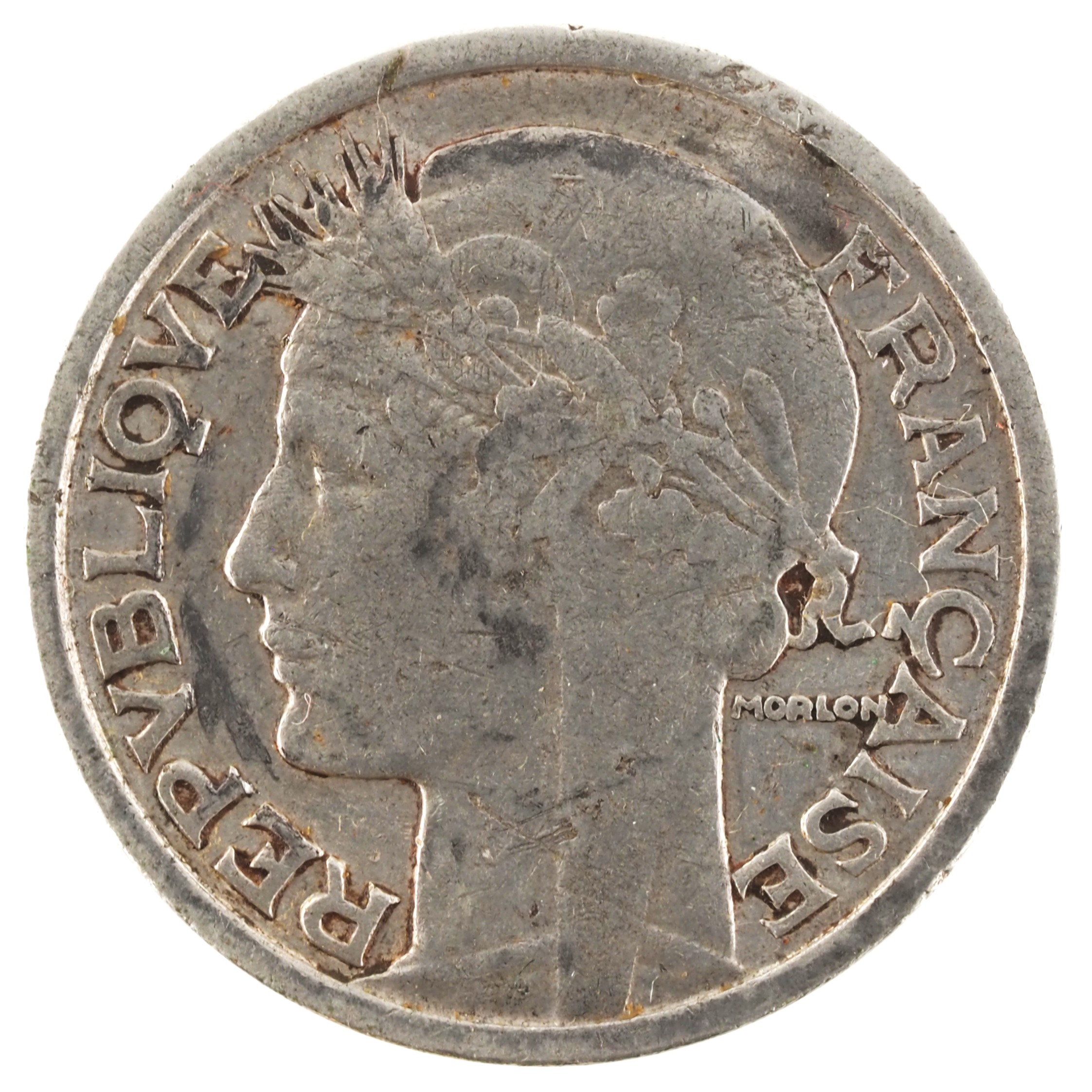 France - Pièce 2 Francs 1949 B aluminium - Morlon – Image 2