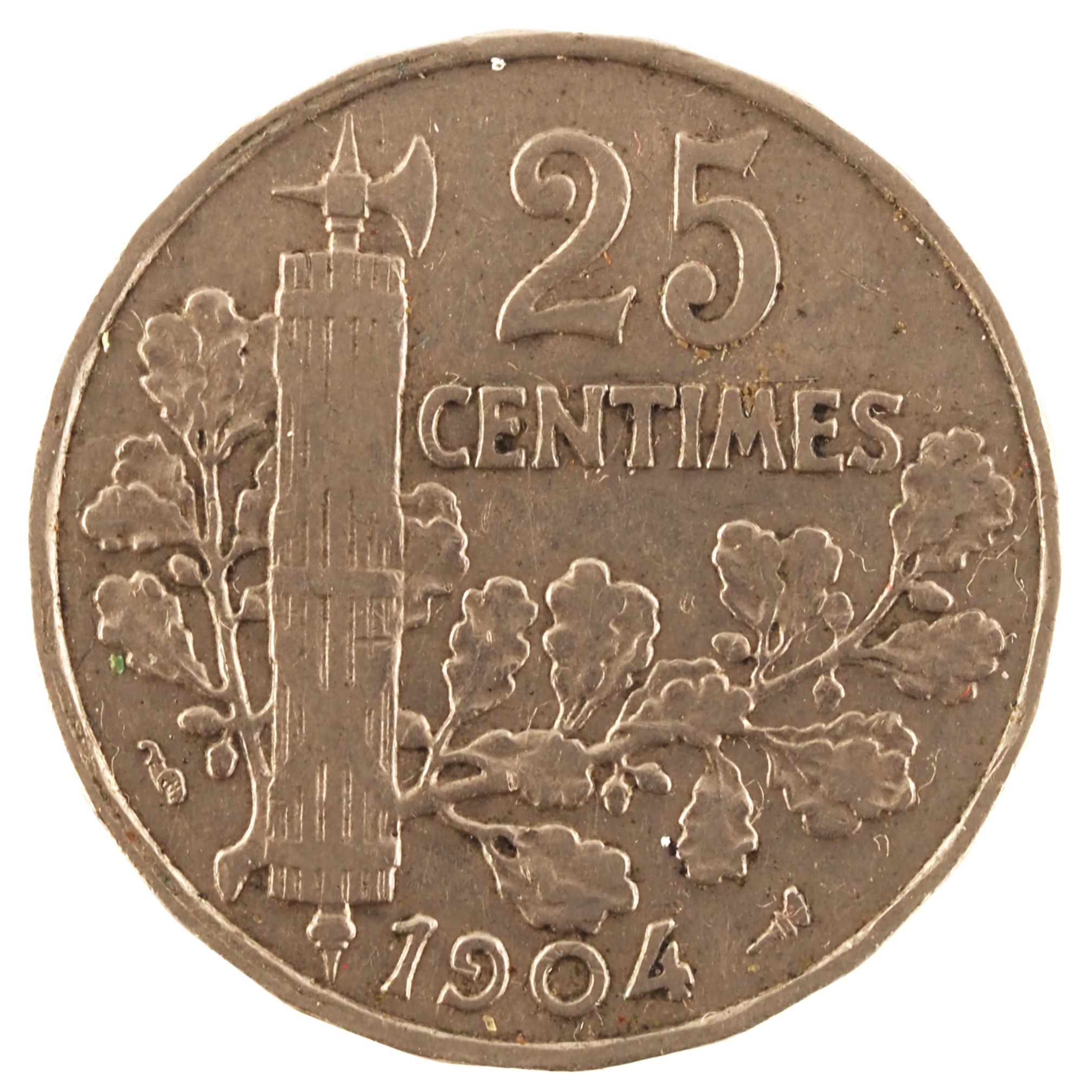 France - Pièce 25 Centimes 1904 nickel - Patey, 2e type