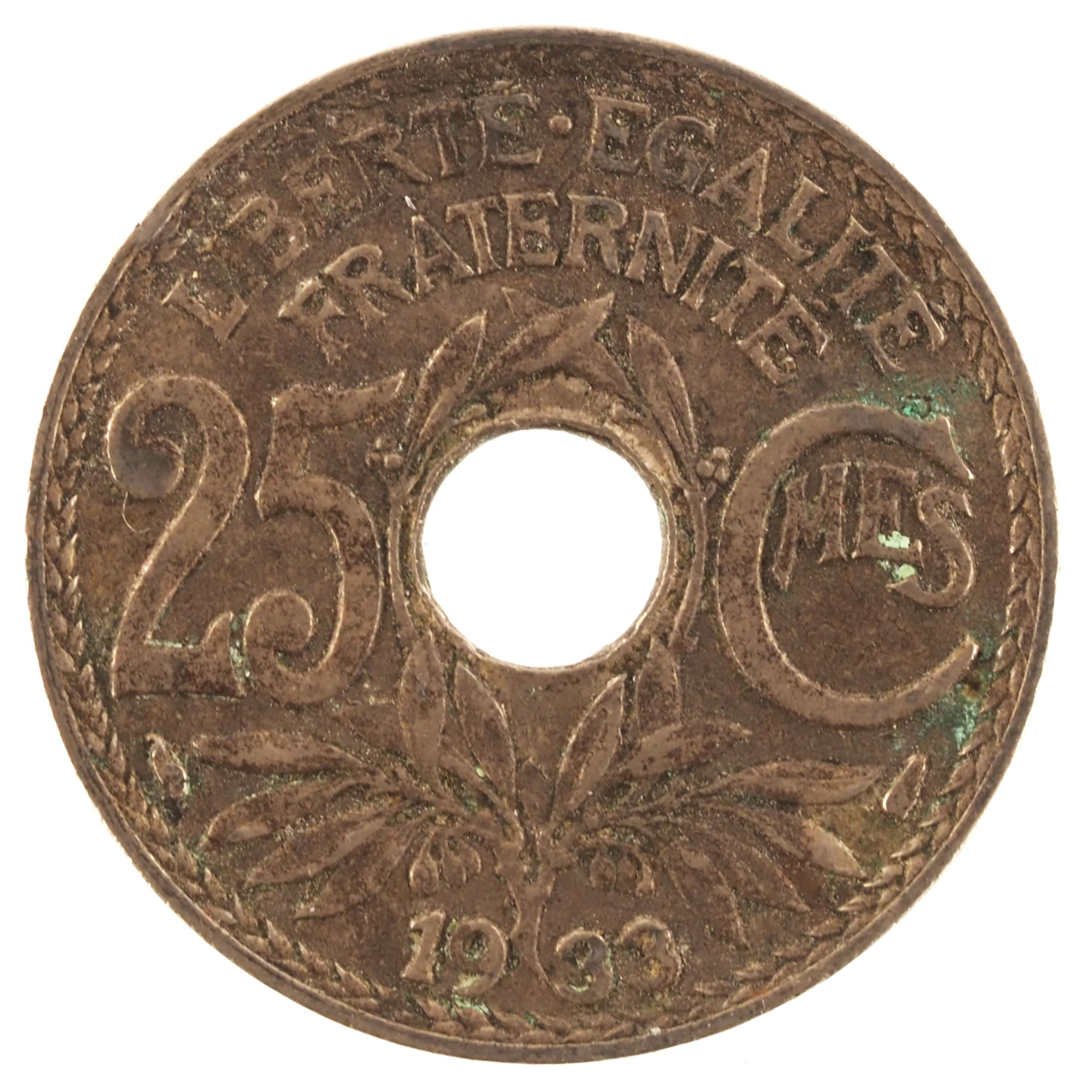 France - Pièce 25 Centimes 1933 cupro-nickel - Lindauer