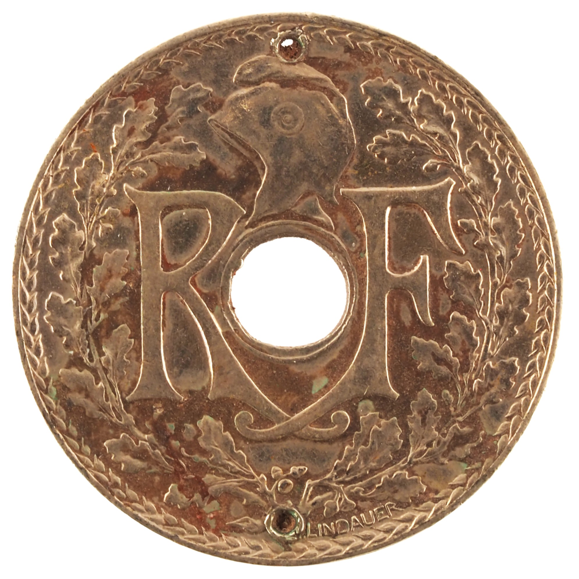 France - Pièce 25 Centimes 1939 maillechort - Lindauer – Image 2