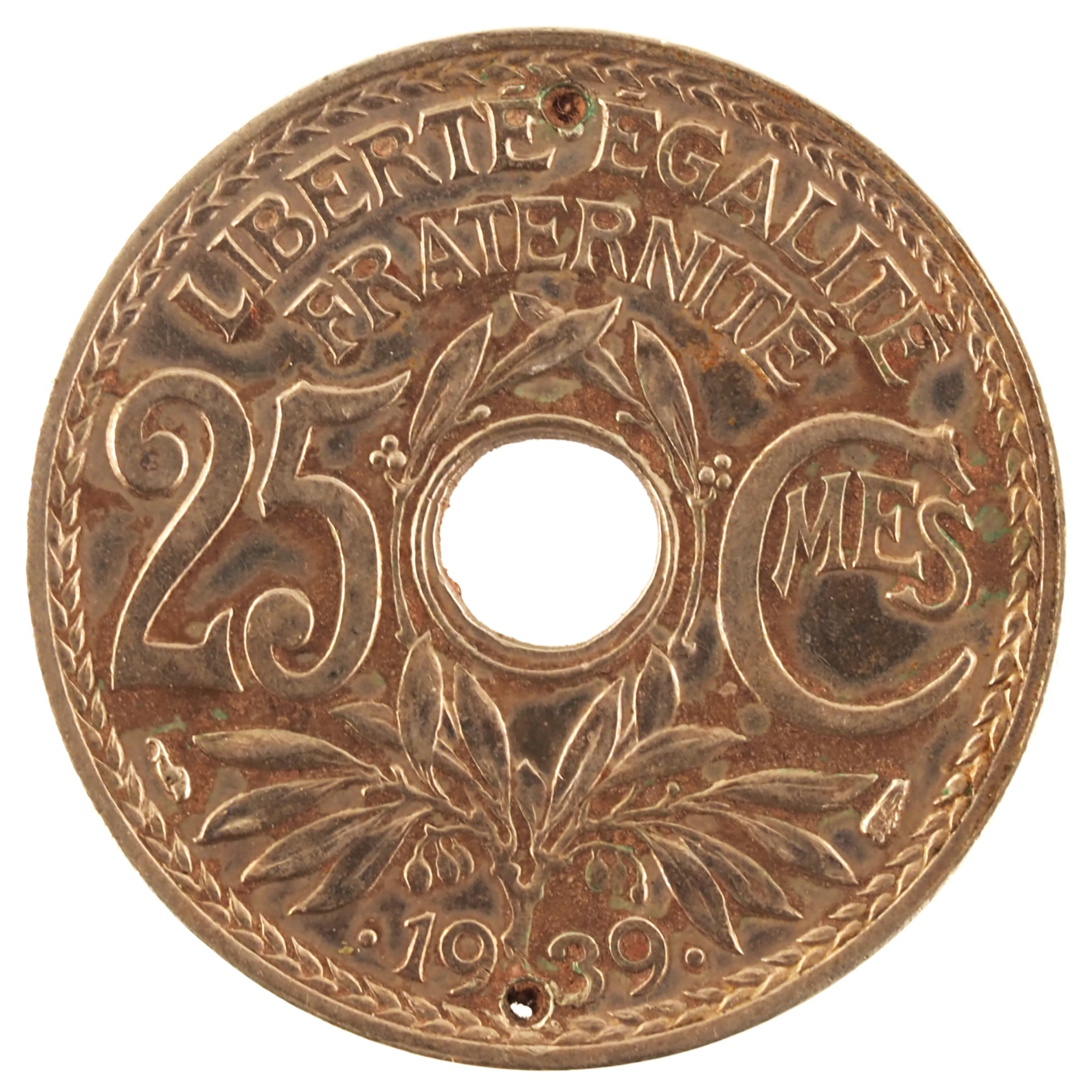France - Pièce 25 Centimes 1939 maillechort - Lindauer