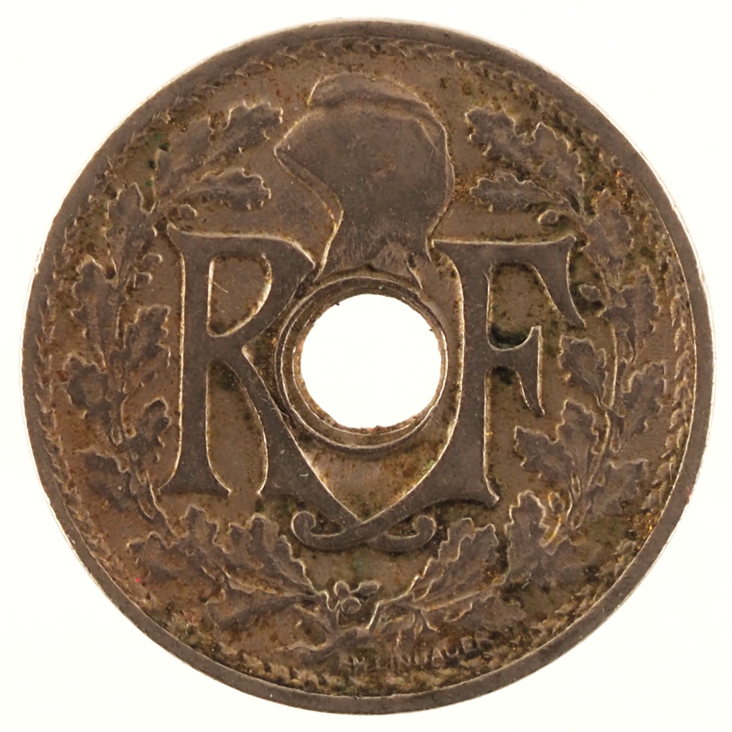France - Pièce 5 Centimes 1925 cupro-nickel - Lindauer, petit module – Image 2
