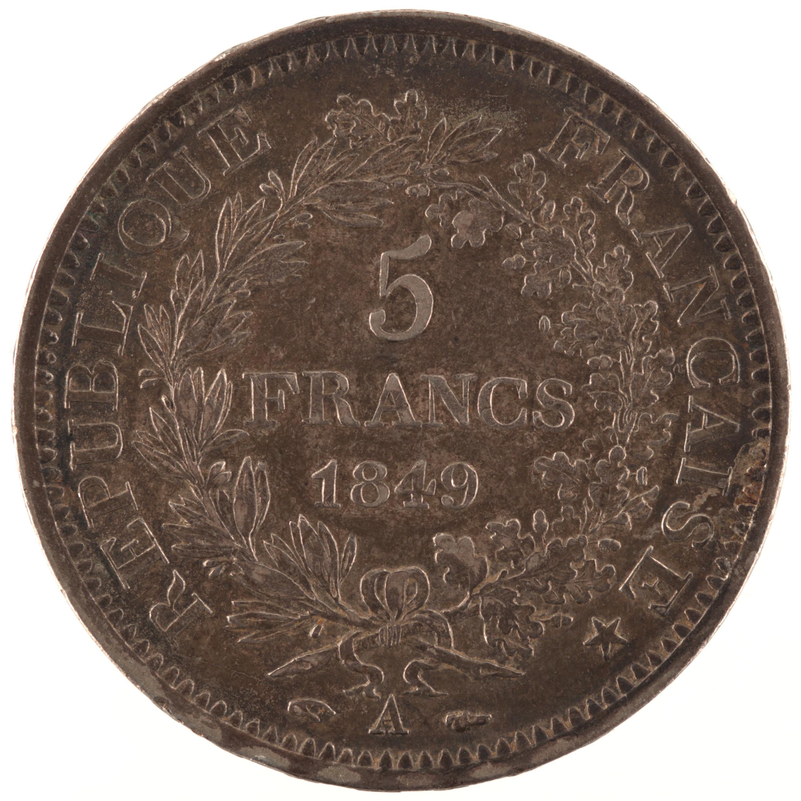 France - Pièce 5 Francs 1849 A argent - Hercule (Deuxième République)