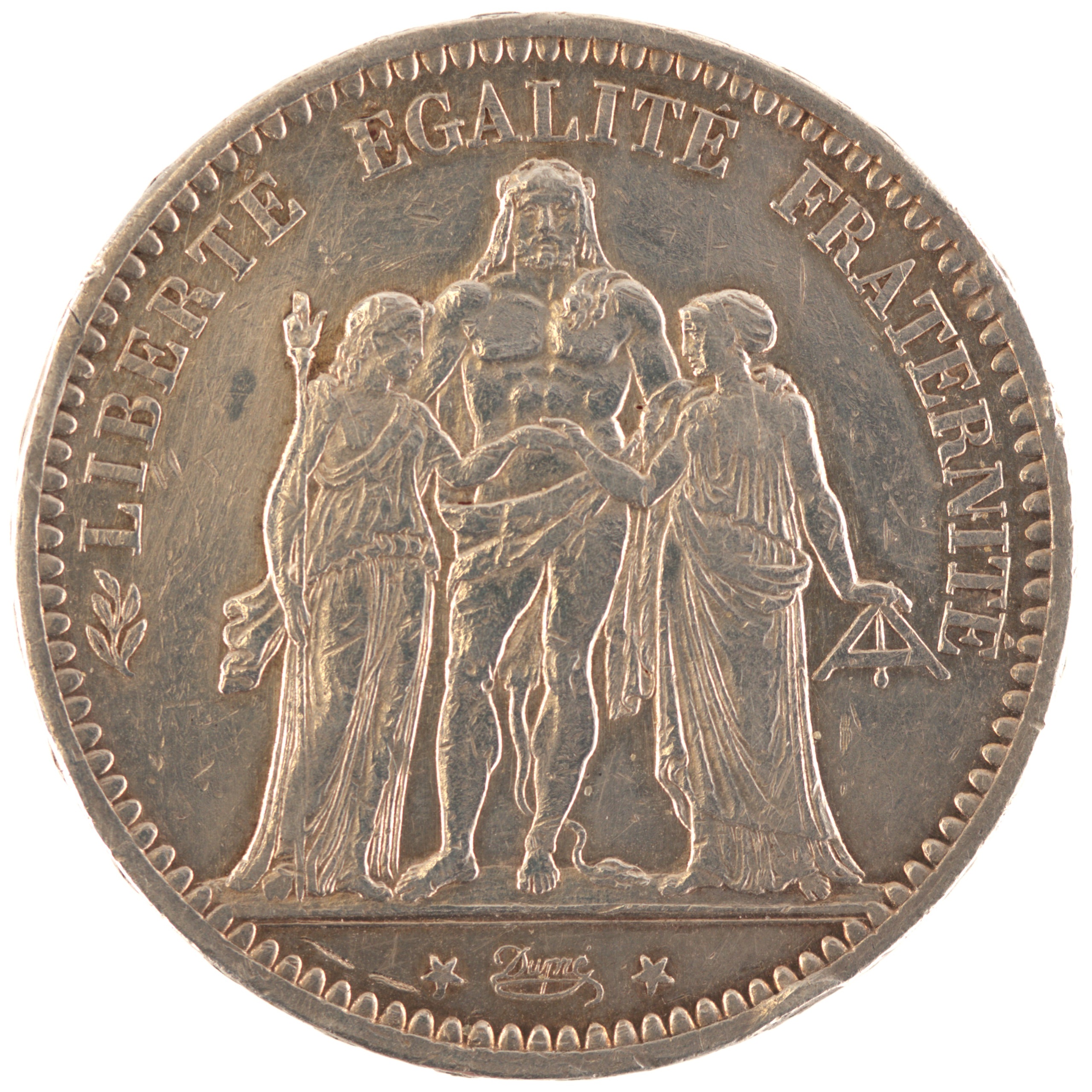 France - Pièce 5 Francs 1873 A argent - Hercule (Troisième République) – Image 2