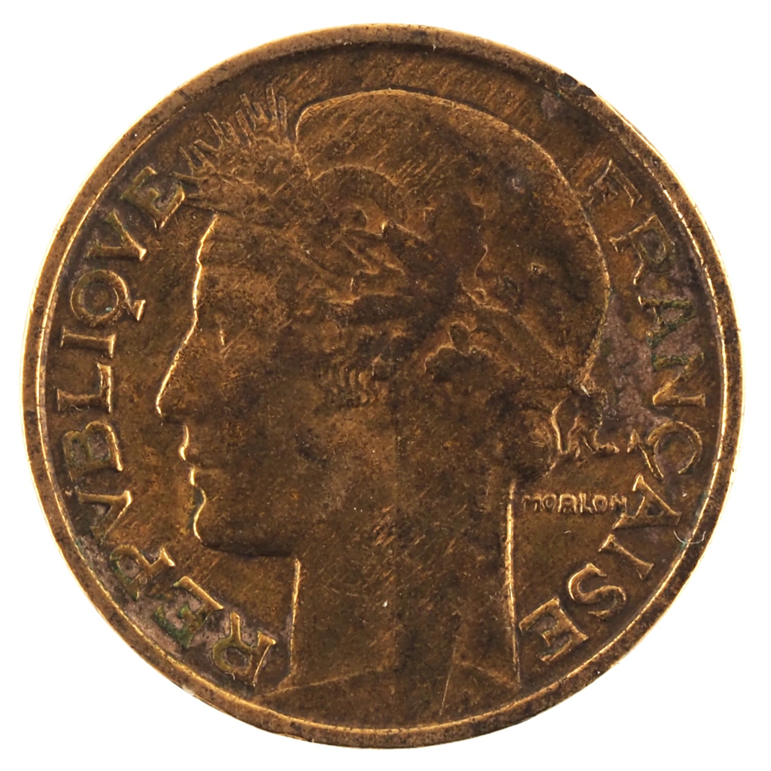 France - Pièce 50 Centimes 1931 bronze-aluminium - Morlon (sans fruit ni raisin) – Image 2