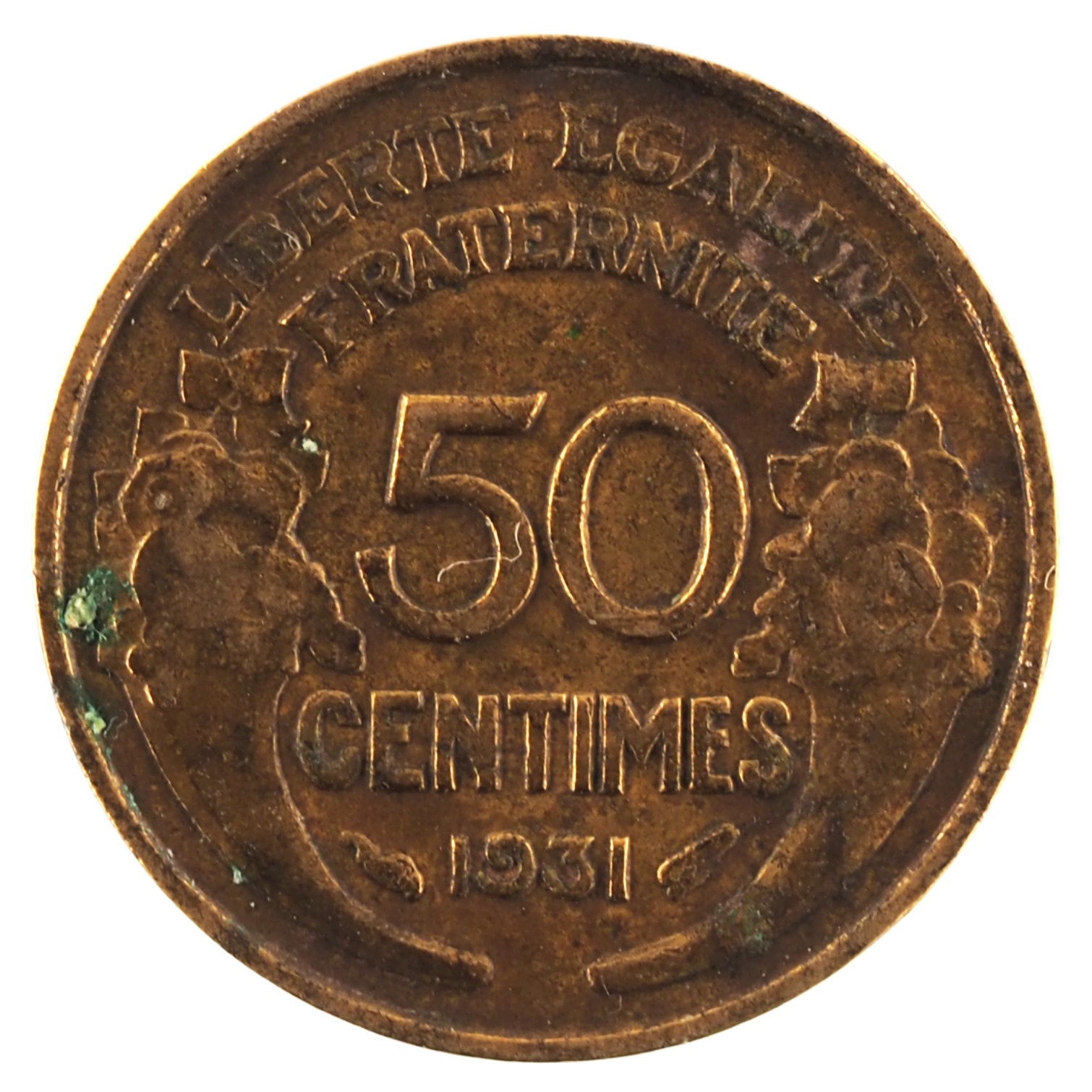 France - Pièce 50 Centimes 1931 bronze-aluminium - Morlon (sans fruit ni raisin)