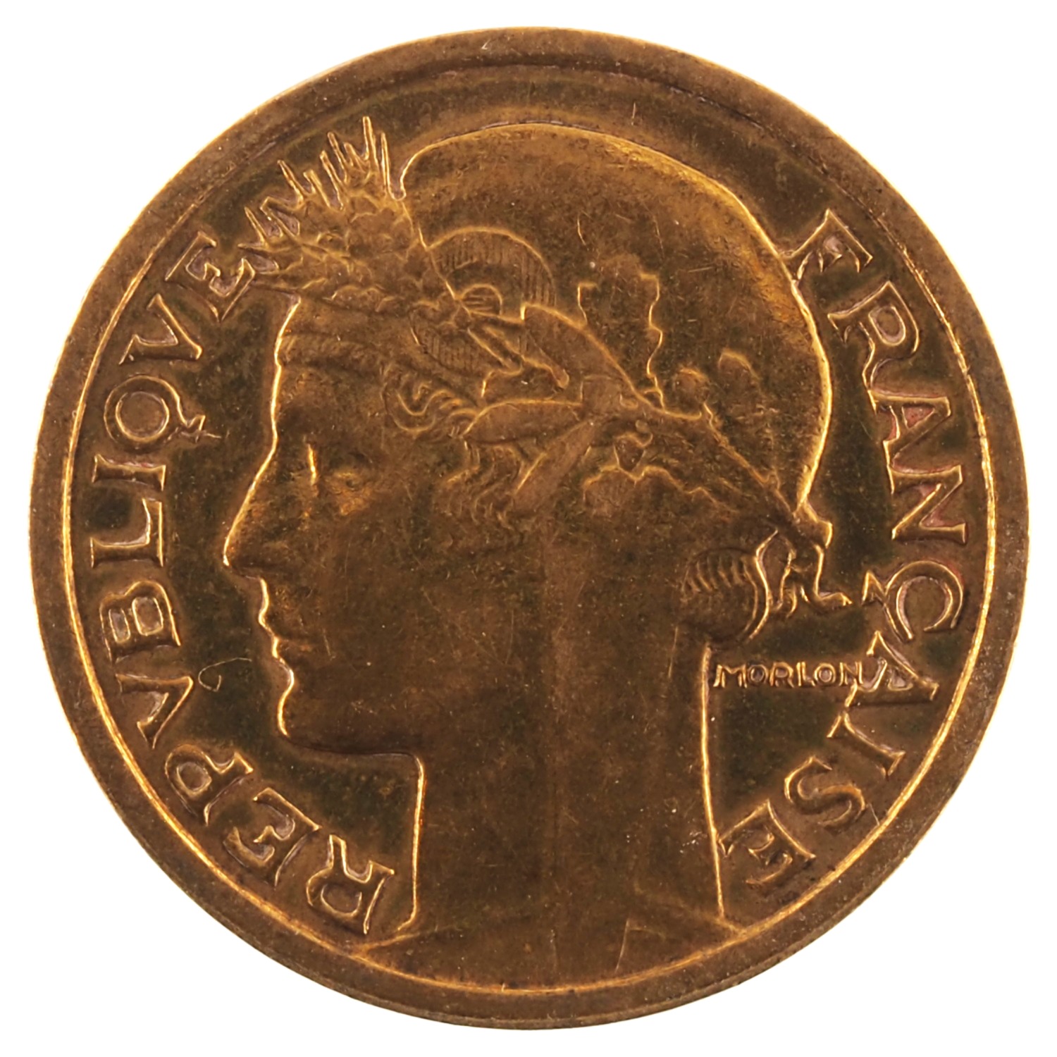 France - Pièce 50 Centimes 1938 bronze-aluminium - Morlon – Image 2