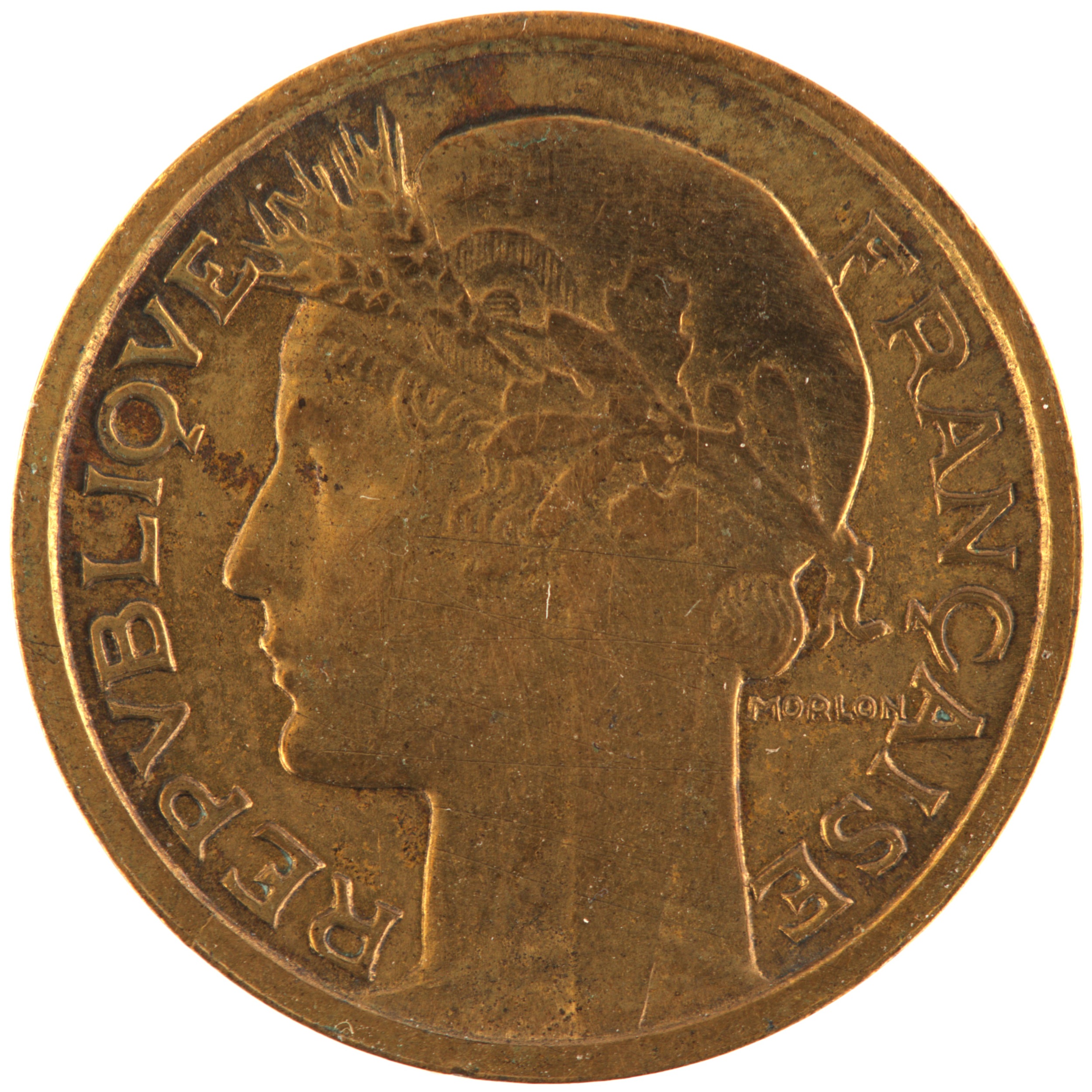France - Pièce 50 Centimes 1939 bronze-aluminium - Morlon – Image 2
