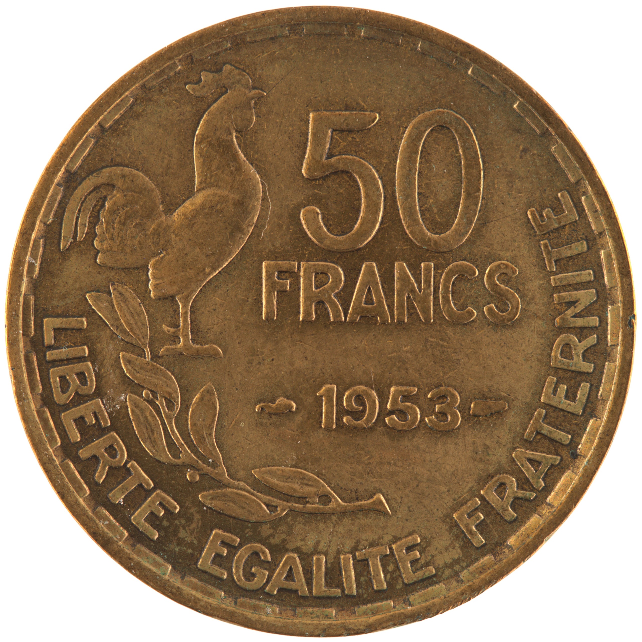 France - Pièce 50 Francs 1953 bronze-aluminium - Guiraud