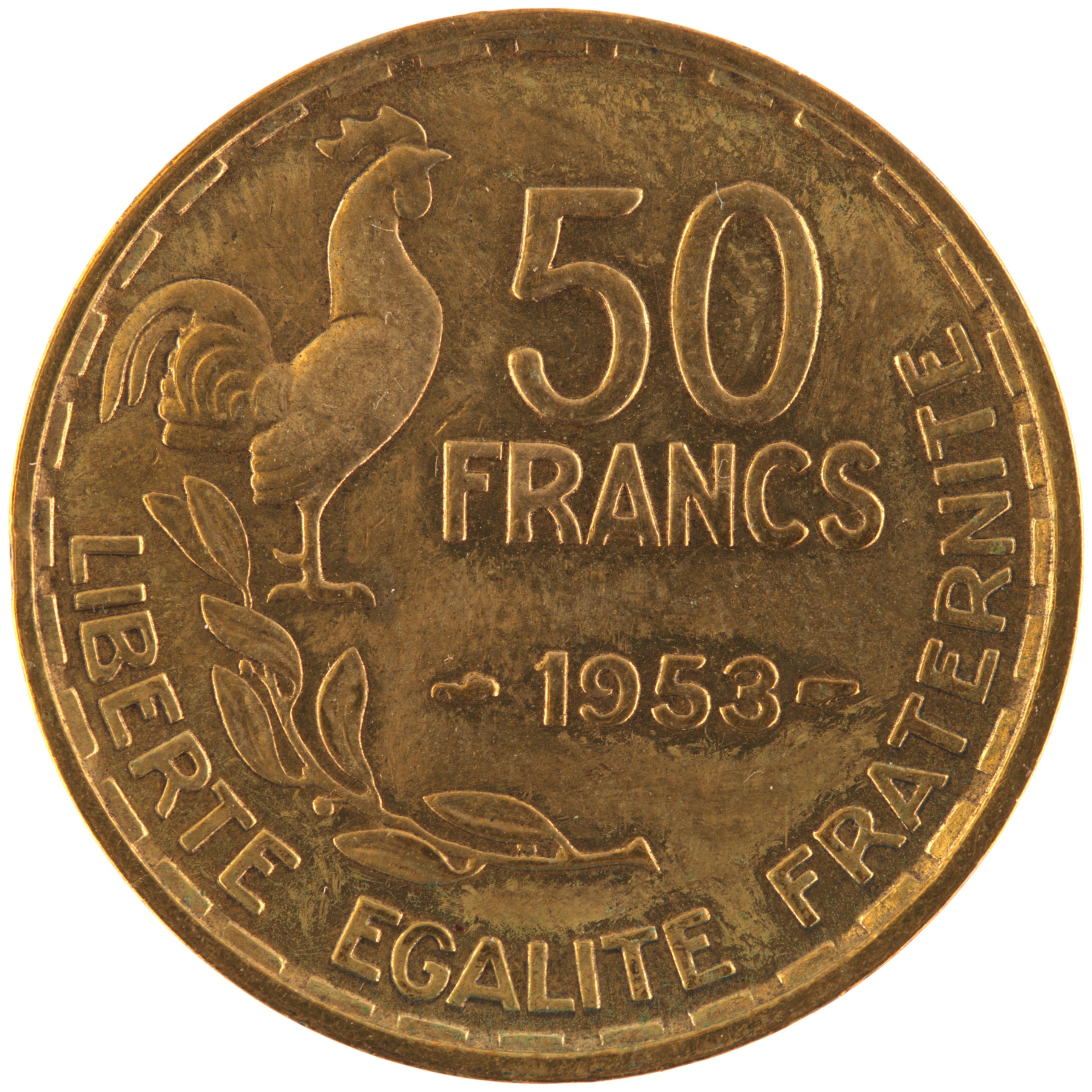 France - Pièce 50 Francs 1953 bronze-aluminium - Guiraud