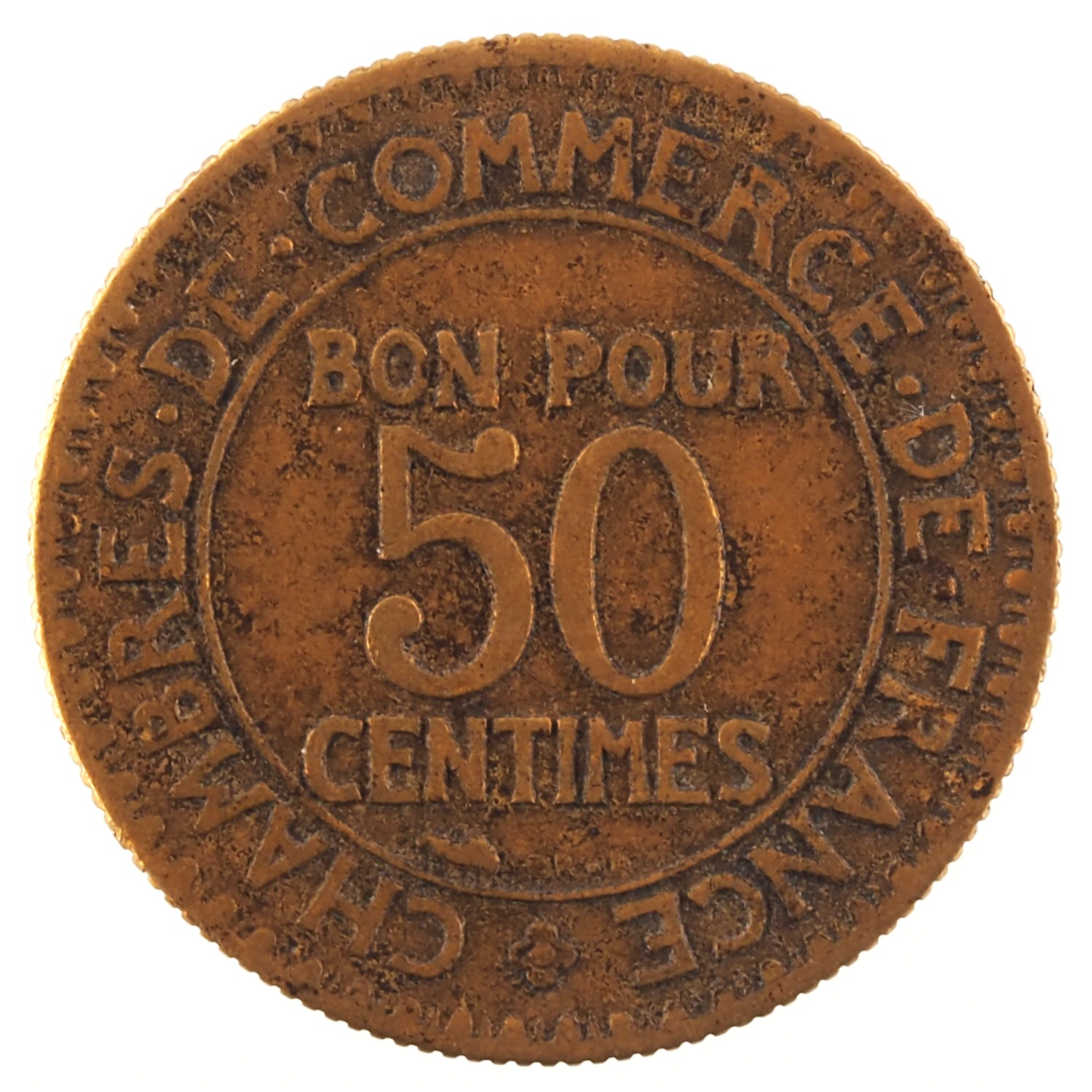France - Pièce Bon pour 50 Centimes 1923 bronze-aluminium - Chambres de Commerce – Image 2