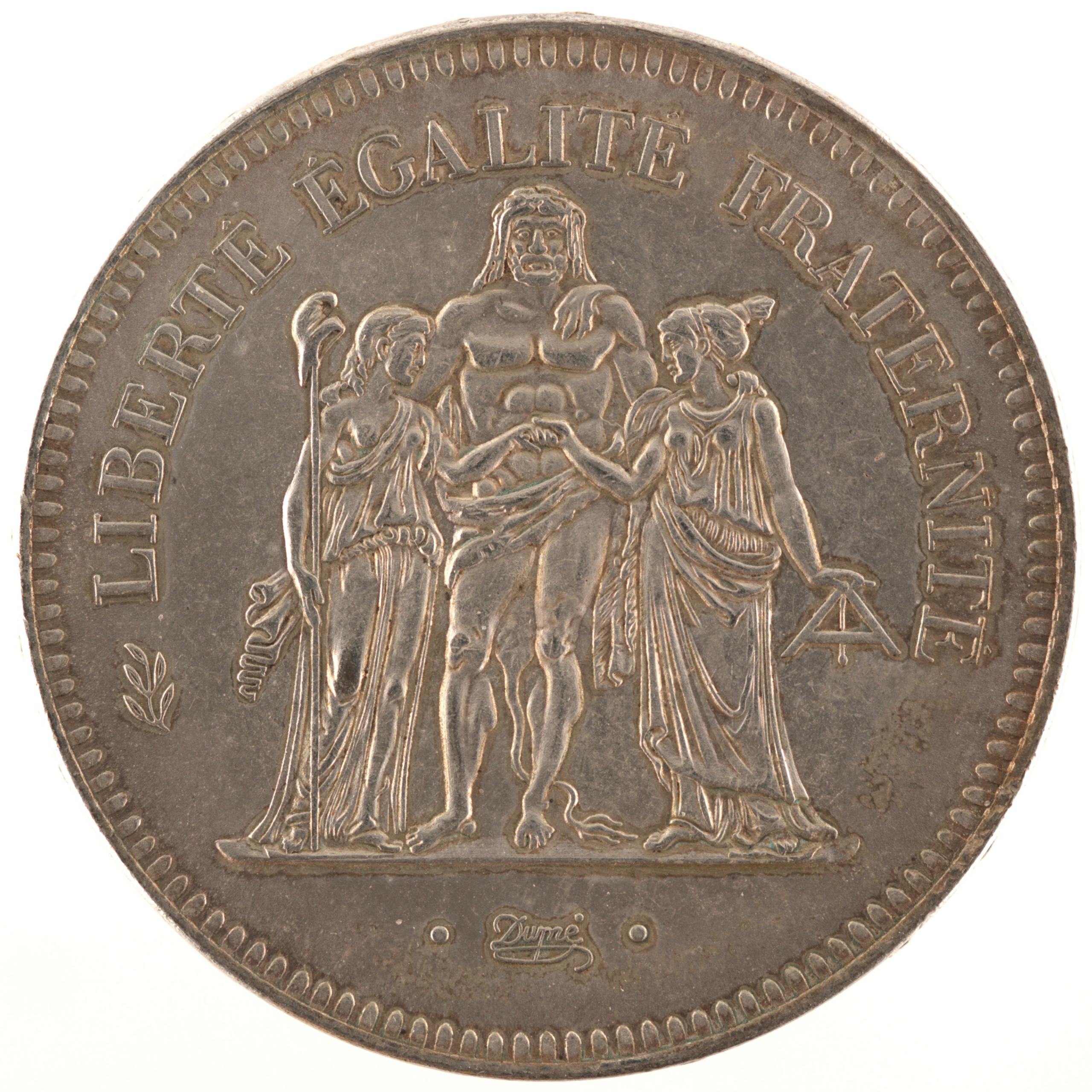 France - Fausse pièce 50 Francs 1980 argent - Hercule – Image 2