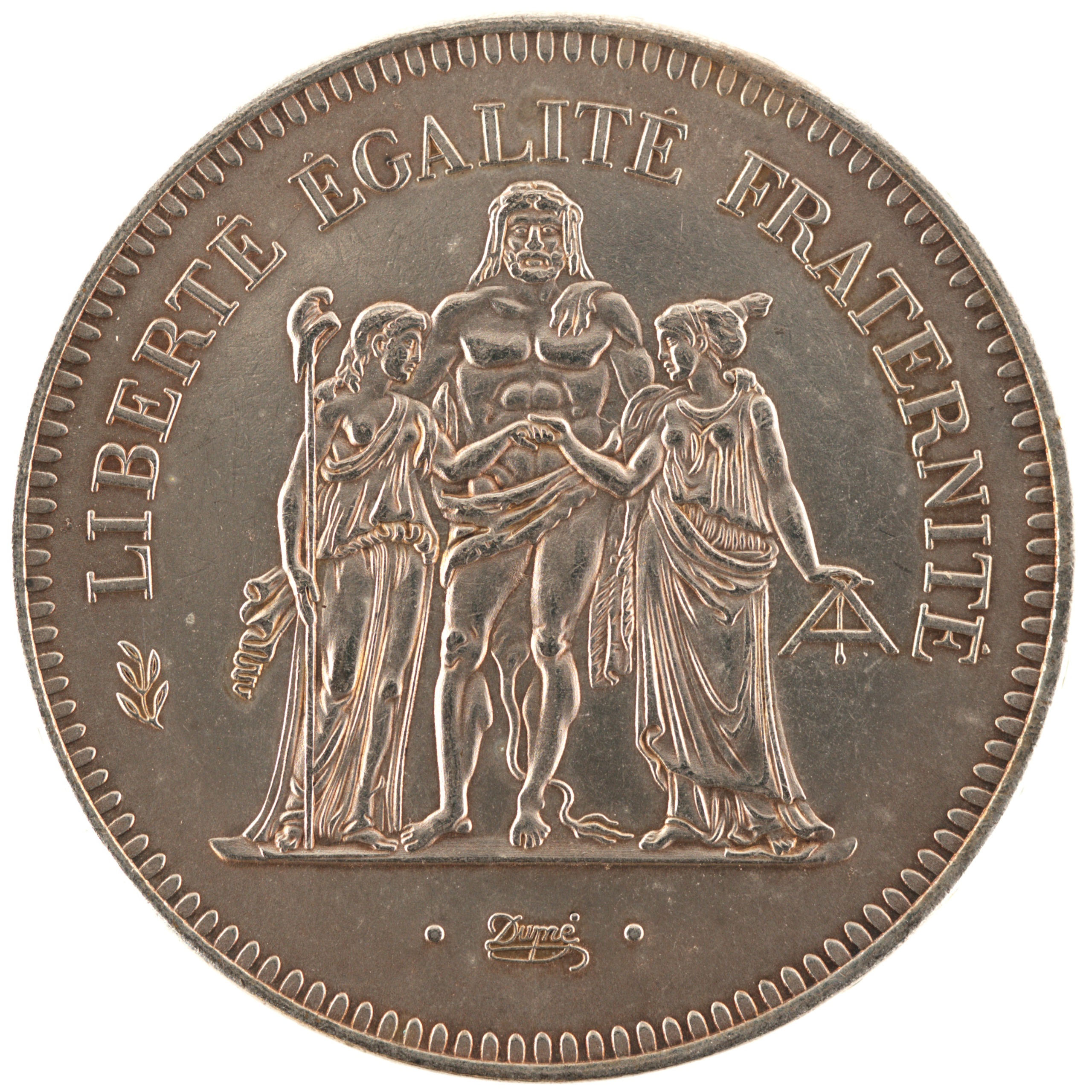 France - Fausse pièce 50 Francs 1980 argent - Hercule – Image 2