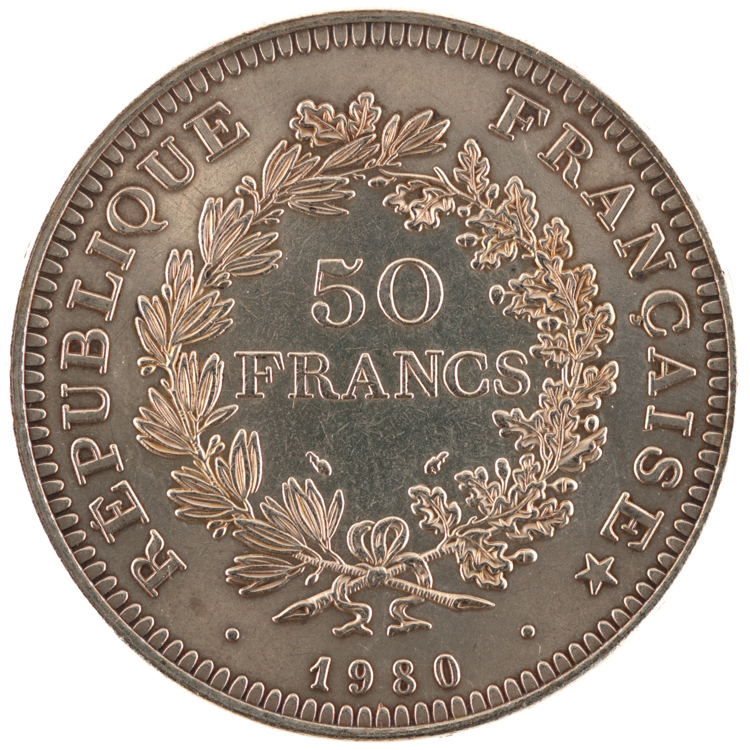 France - Fausse pièce 50 Francs 1980 argent - Hercule