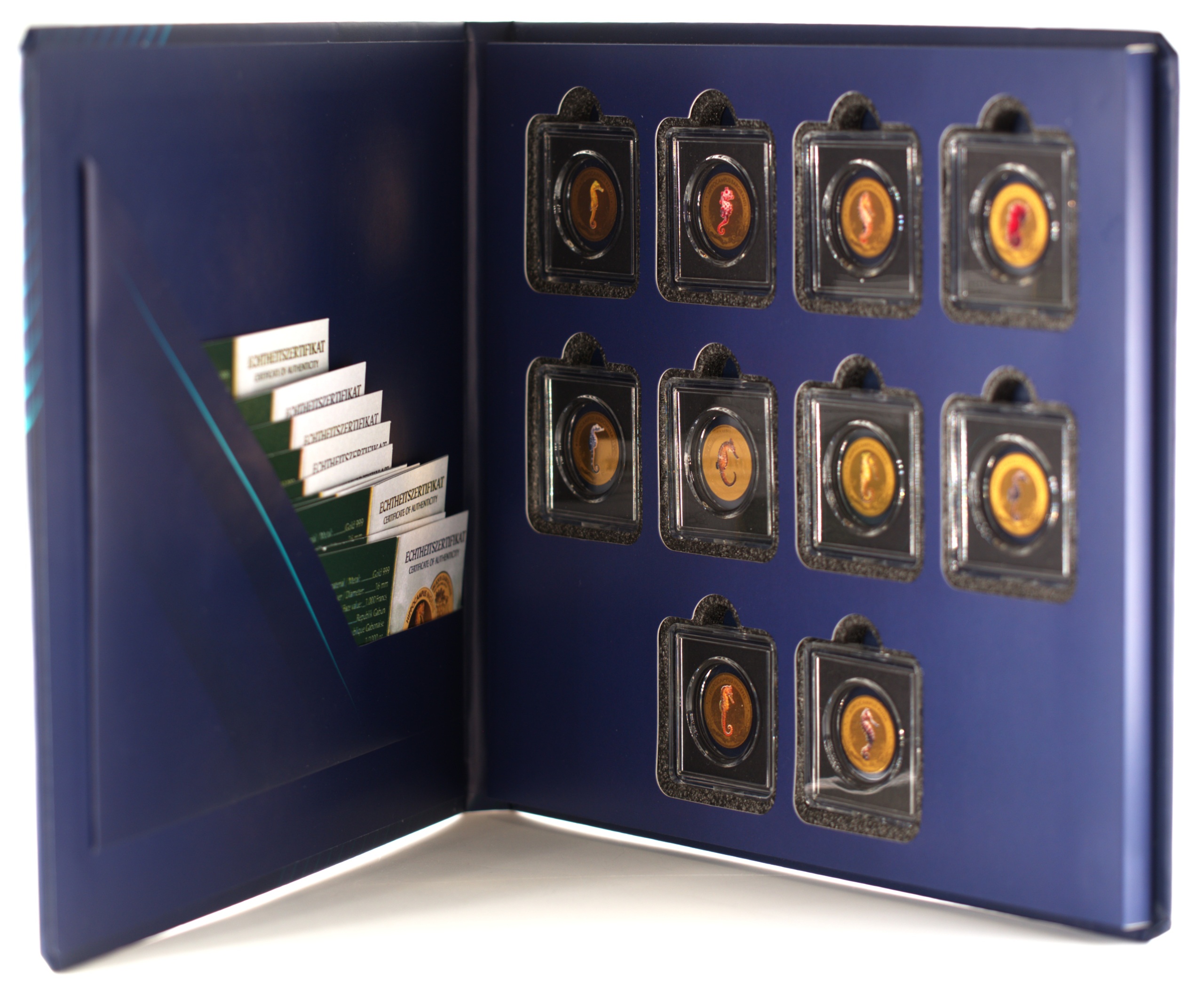 Gabon - Coffret Francs CFA or - Les plus intéressants hippocampes – Image 4