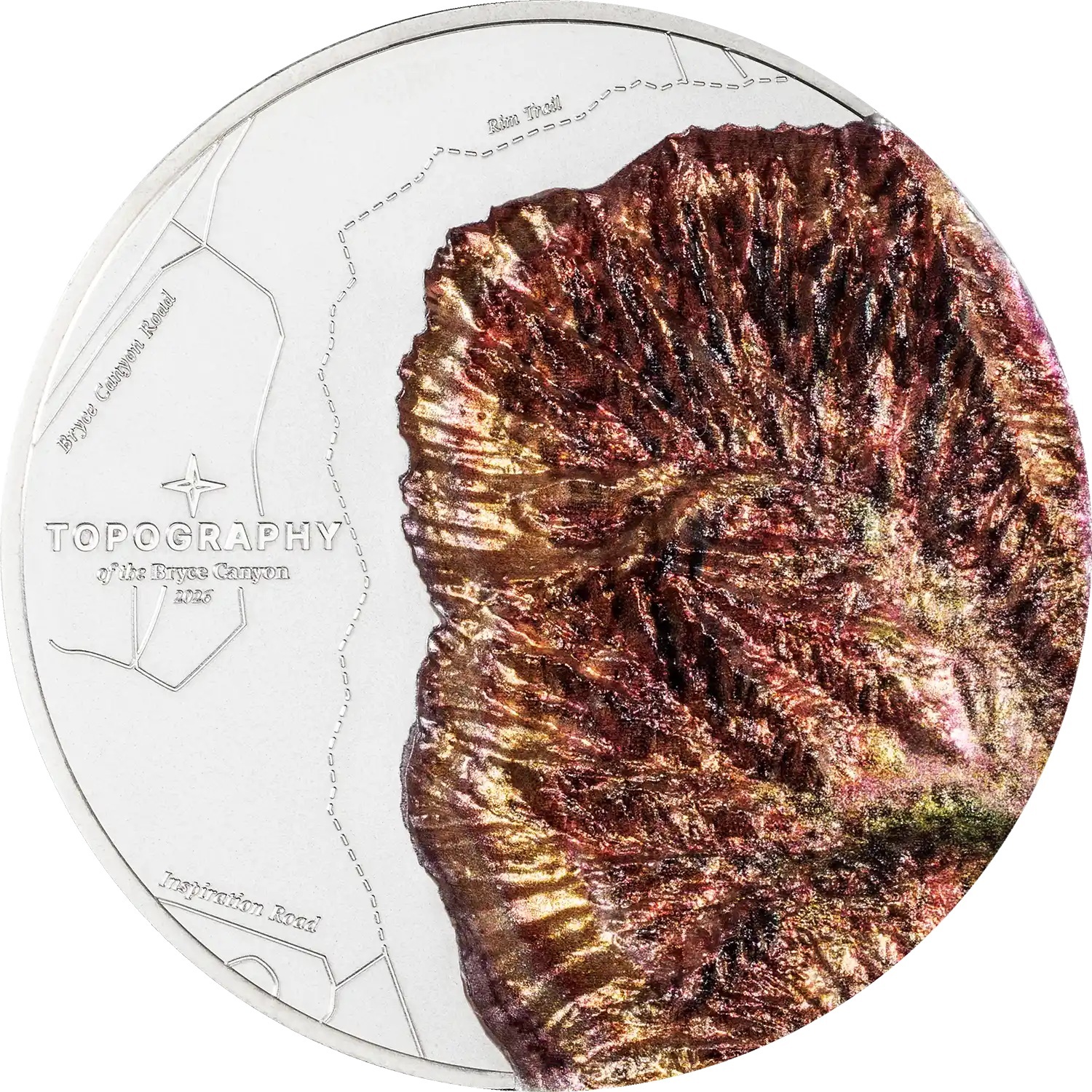 Iles Cook - Pièce 25 Dollars 2026 argent BE - Bryce Canyon
