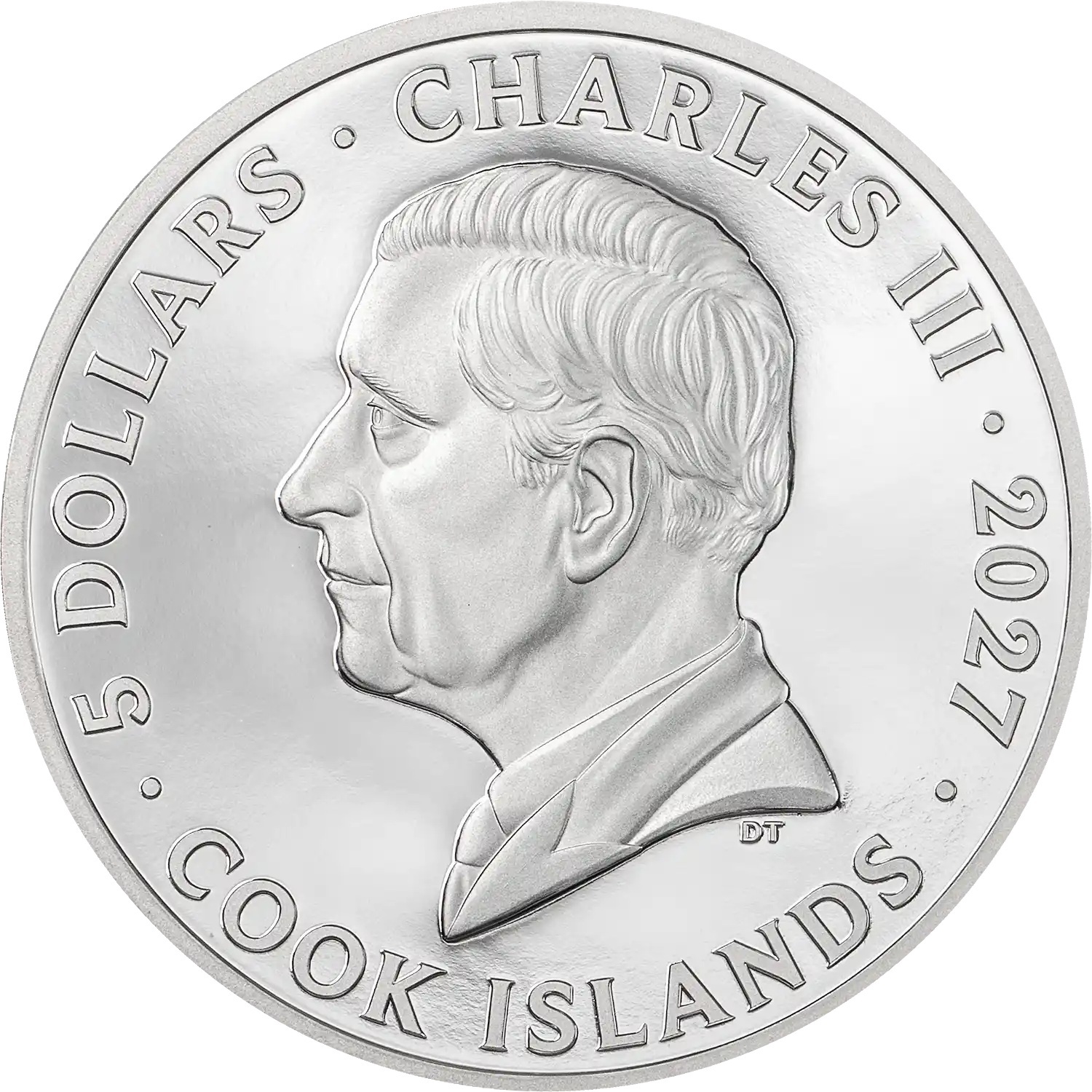 Iles Cook - Pièce 5 Dollars 2027 argent BE - Voilier – Image 2