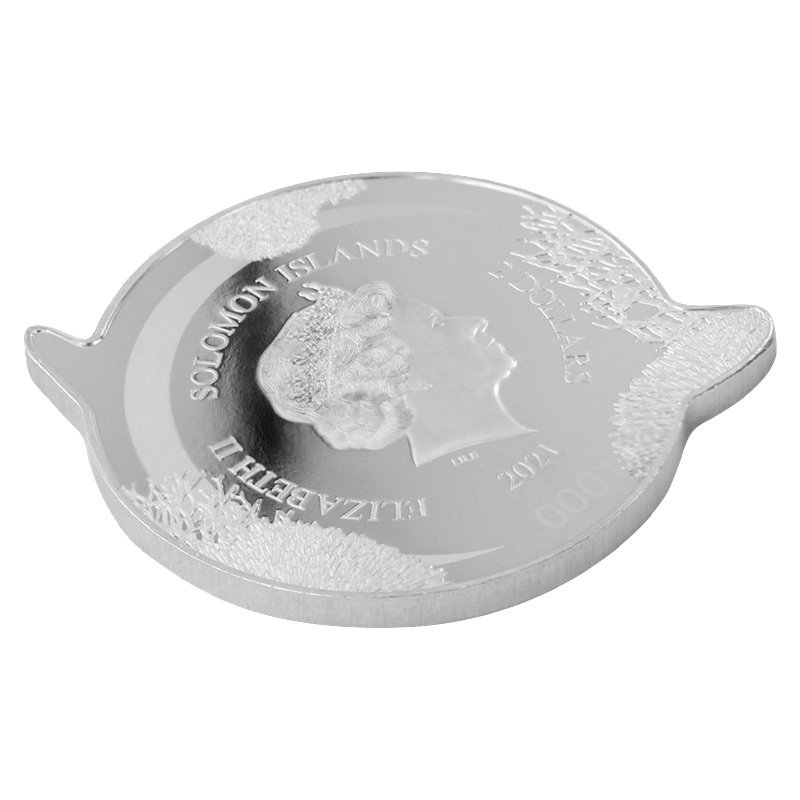 Iles Salomon - Pièce 2 Dollars 2021 1 once argent - Requin baleine – Image 5