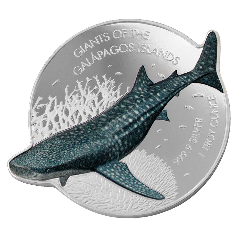 Iles Salomon - Pièce 2 Dollars 2021 1 once argent - Requin baleine