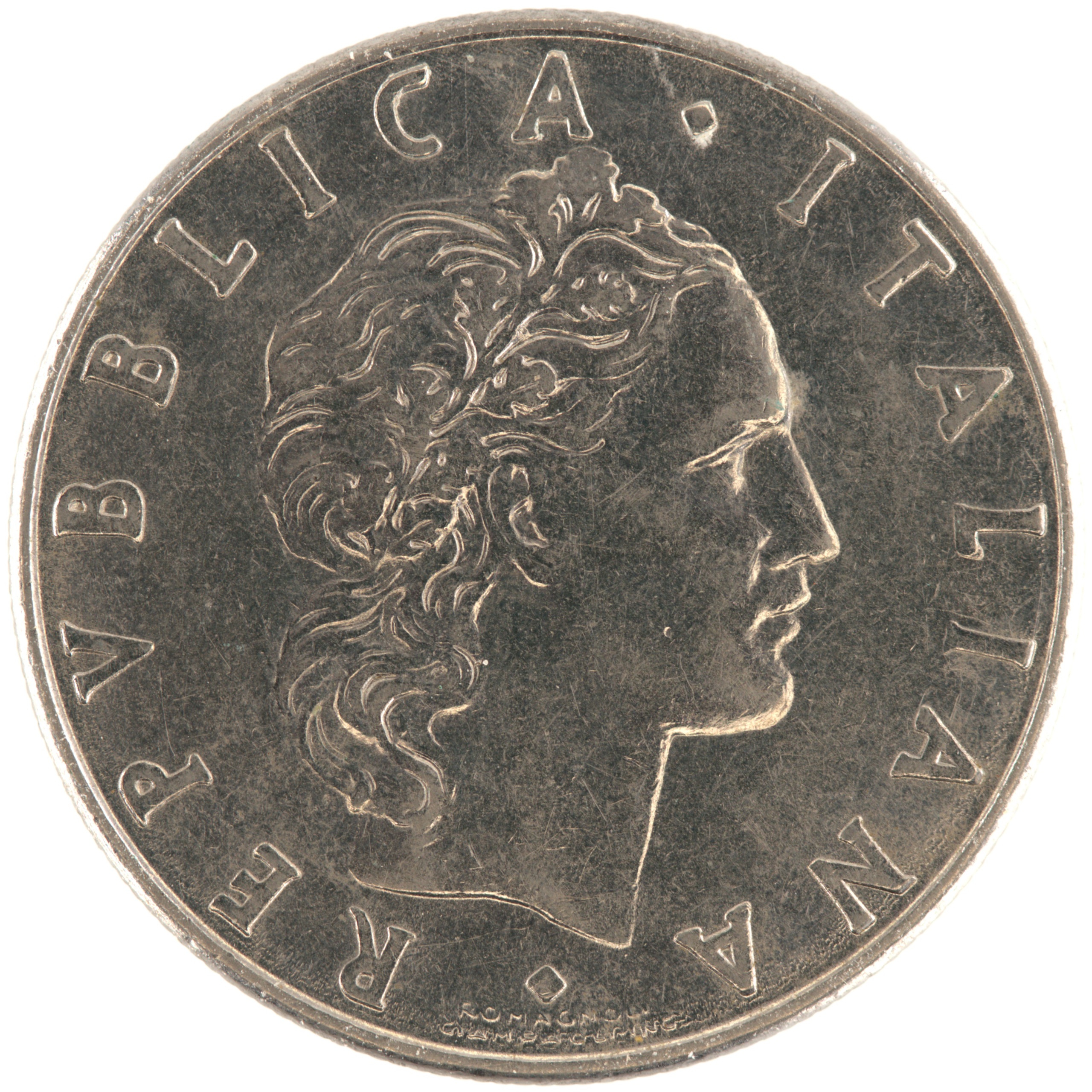 Italie - Pièce 50 Lire 1976 R acmonital - République Italienne / Vulcain, grand module – Image 2
