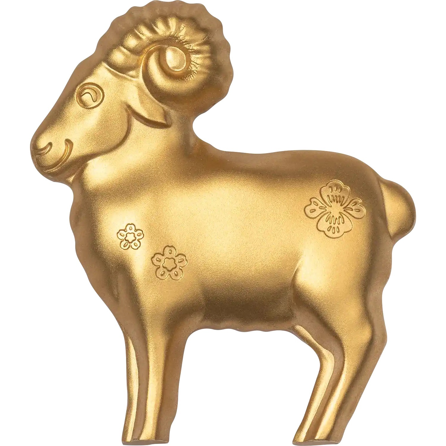 Mongolie - Pièce 1000 Tögrög 2027 1 once argent plaqué or Soyeux - Année lunaire du Mouton