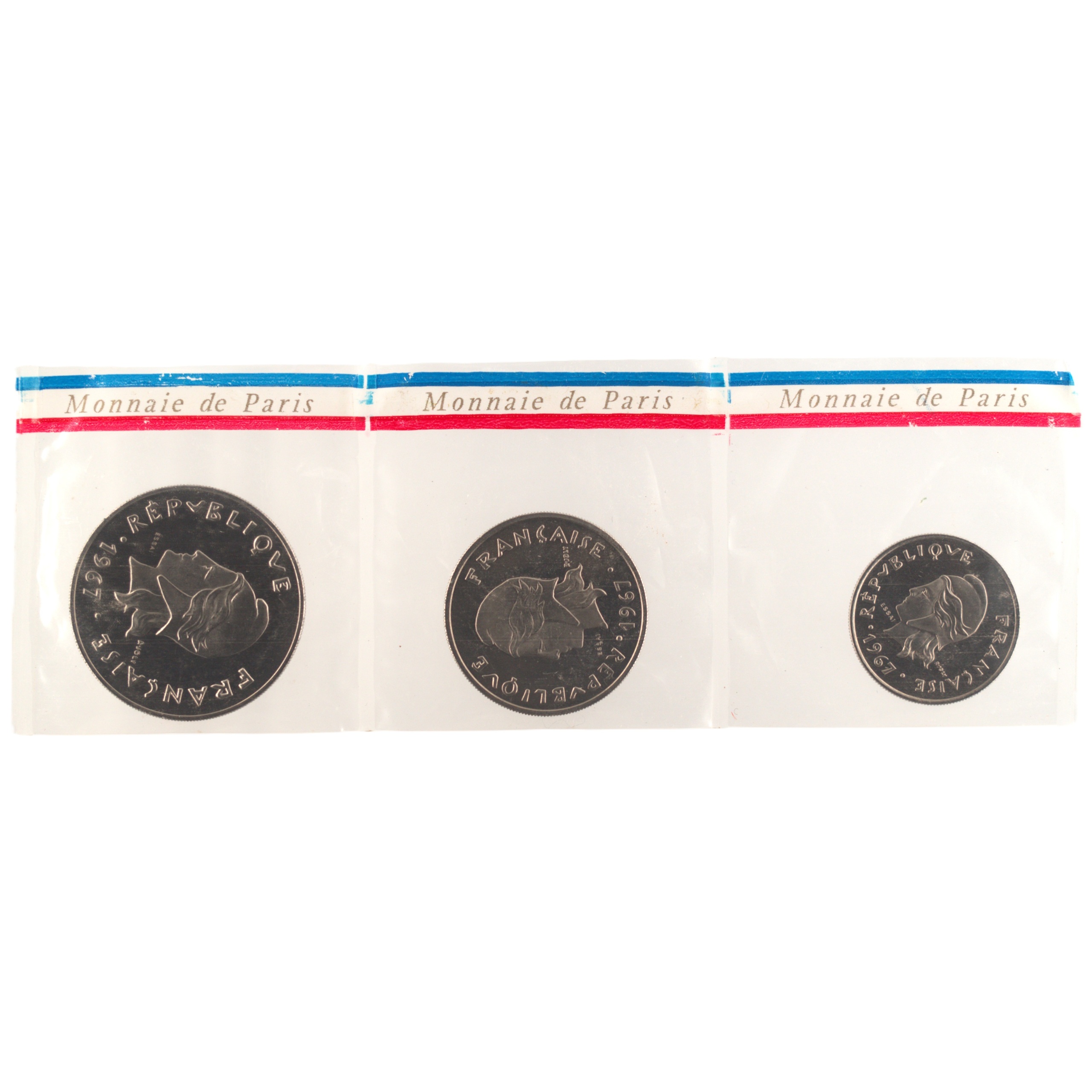 Polynésie française - Triptyque essais Francs 1967 nickel – Image 2