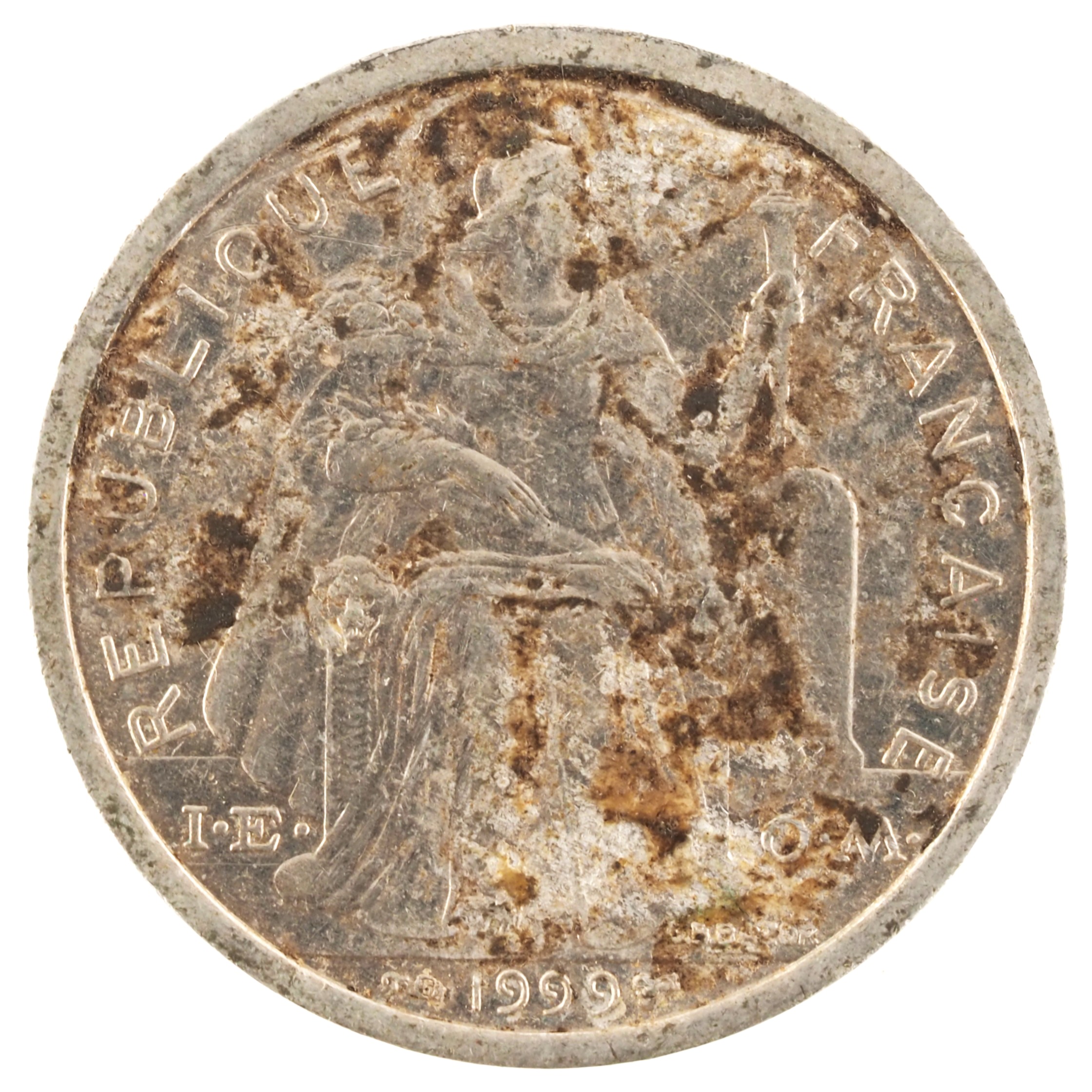 Polynésie française - Pièce 2 Francs 1999 aluminium-magnésium - Minerve / Paysage maritime