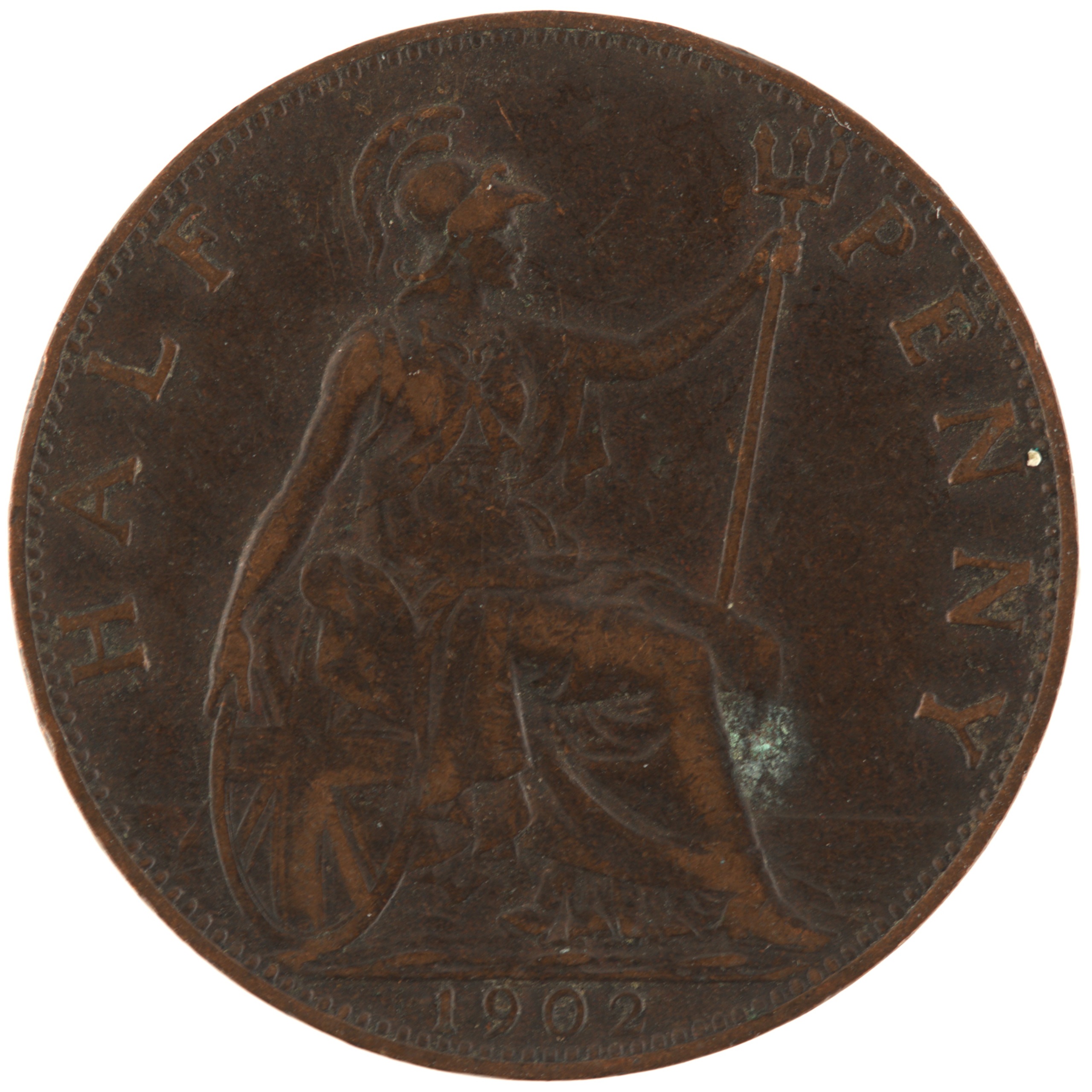 Royaume-Uni - Pièce Half Penny 1902 bronze - Edouard VII / Britannia