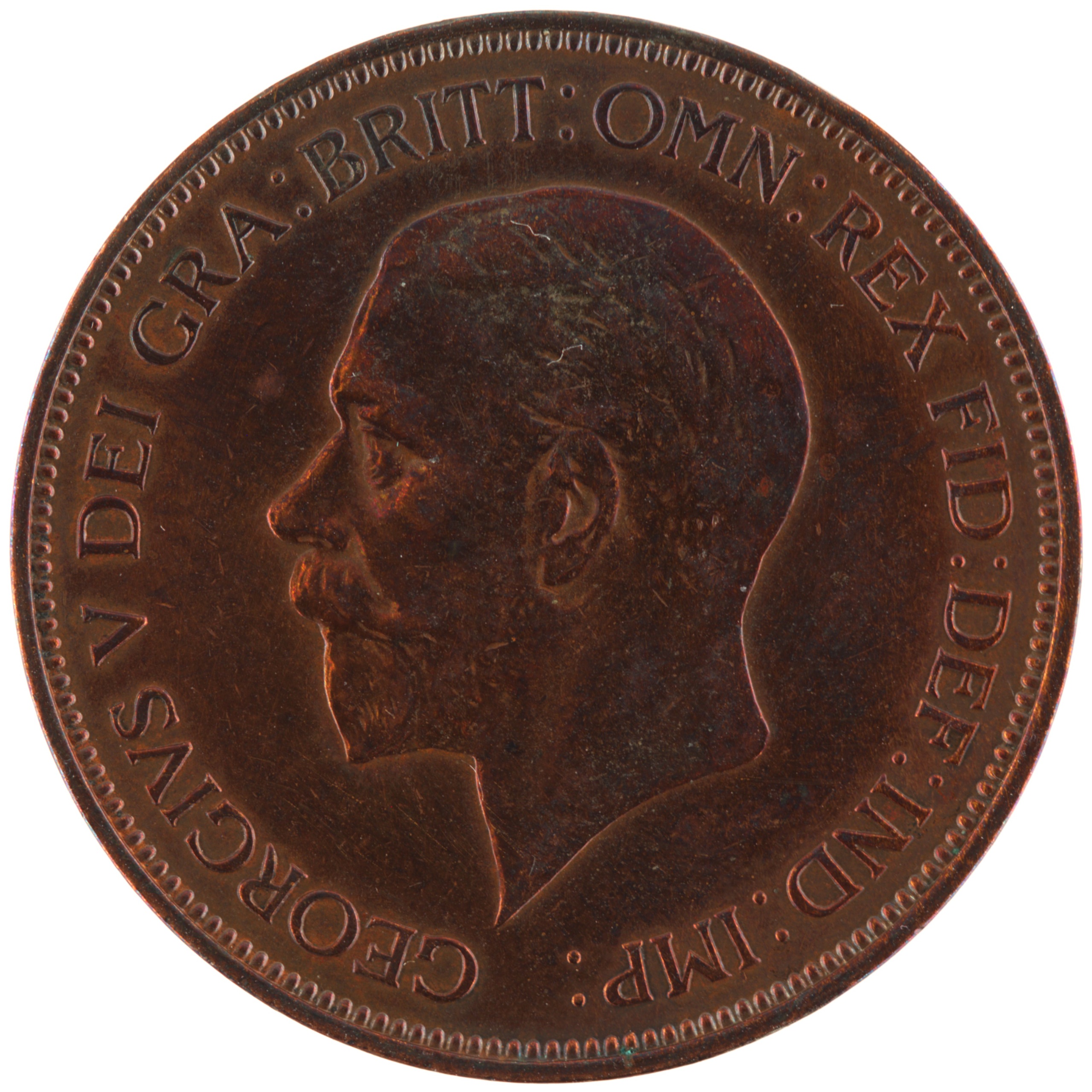 Royaume-Uni - Pièce One Penny 1936 bronze - George V / Britannia – Image 2