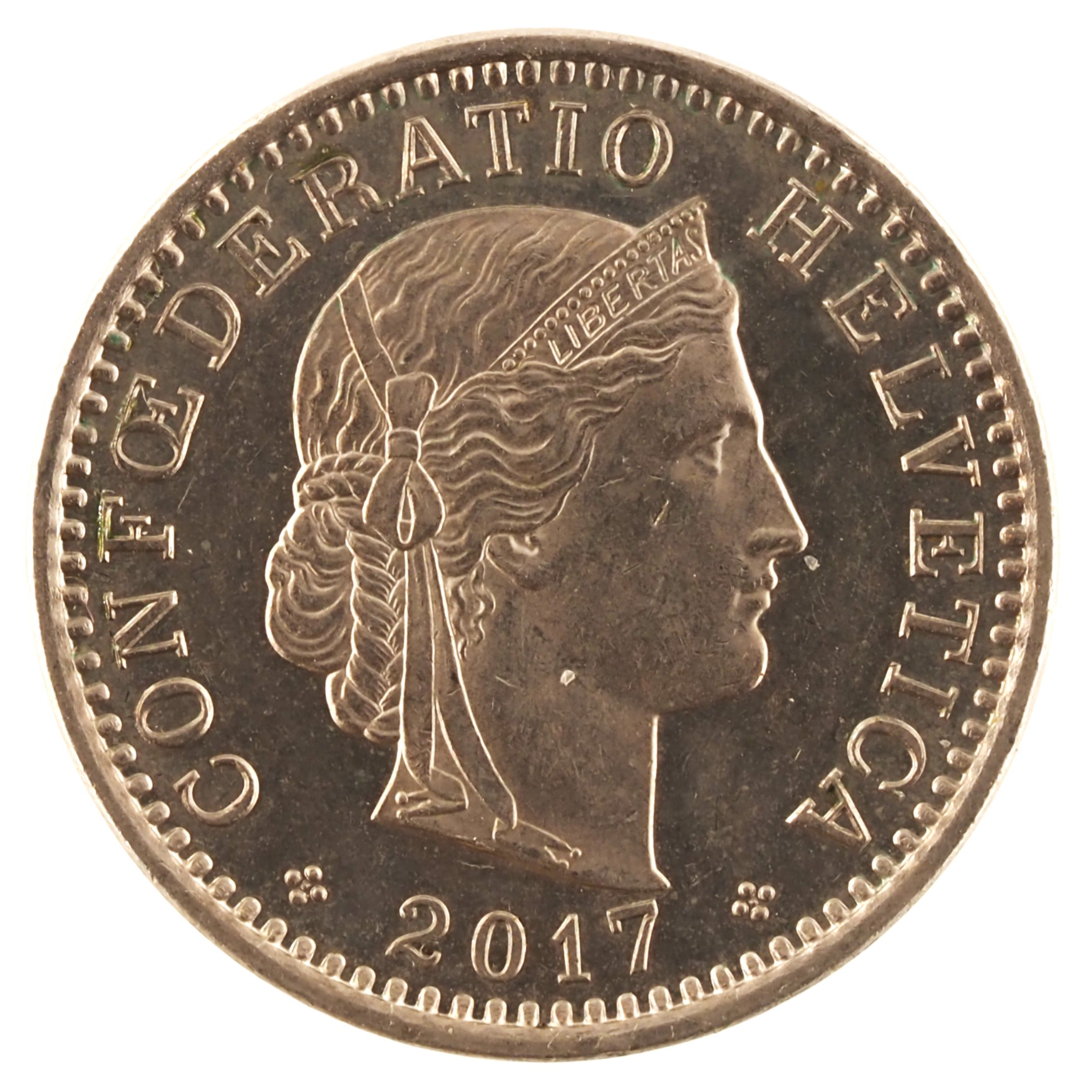 Suisse - Pièce 20 Centimes (soit 20 Rappen) 2017 B cupro-nickel - Libertas