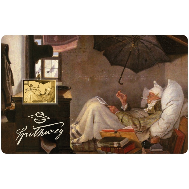 Tchad - Pièce 3000 Francs CFA or - Le Pauvre Poète, de Carl Spitzweg