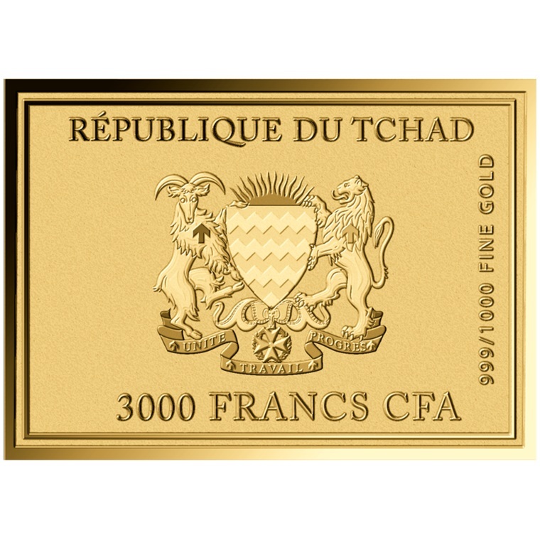 Tchad - Pièce 3000 Francs CFA or - L'Art de la peinture, de Johannes Vermeer – Image 4