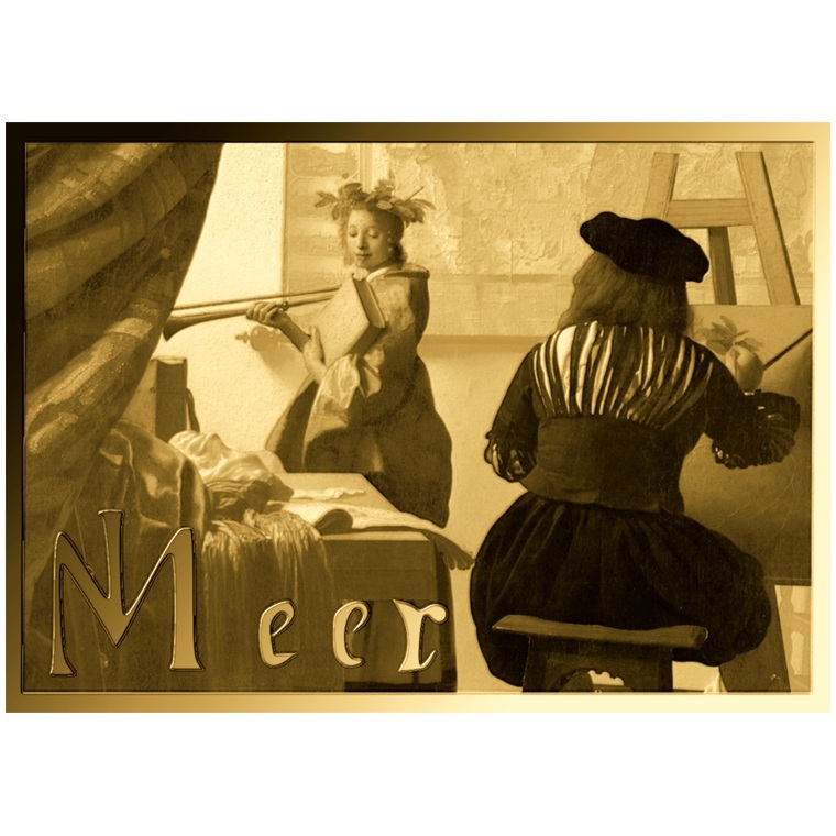 Tchad - Pièce 3000 Francs CFA or - L'Art de la peinture, de Johannes Vermeer – Image 3