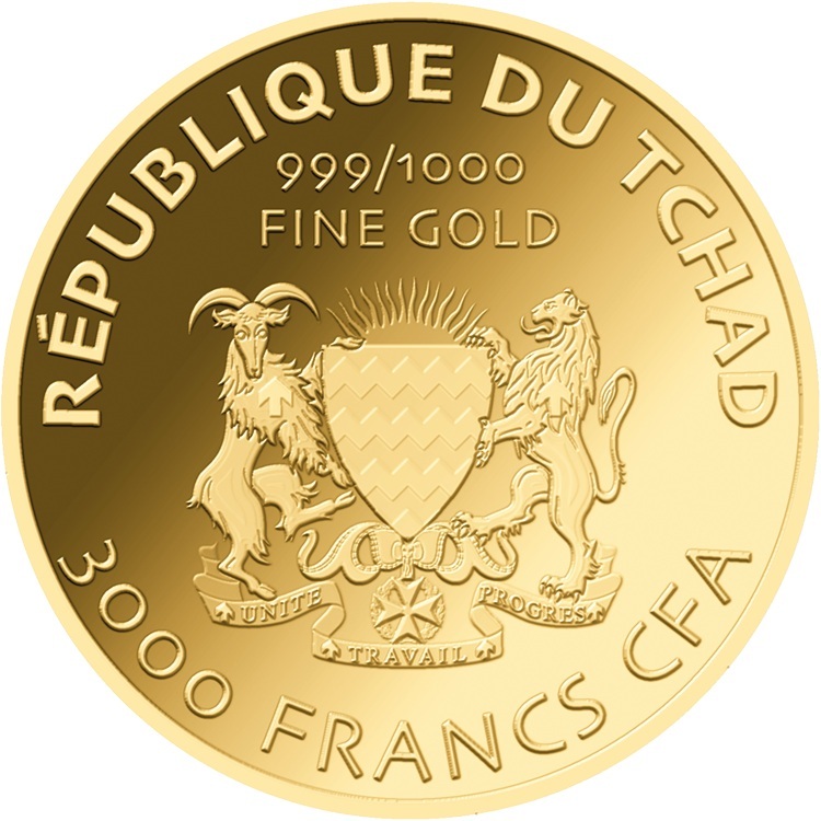Tchad - Pièce 3000 Francs CFA or - Joyeux Halloween – Image 4