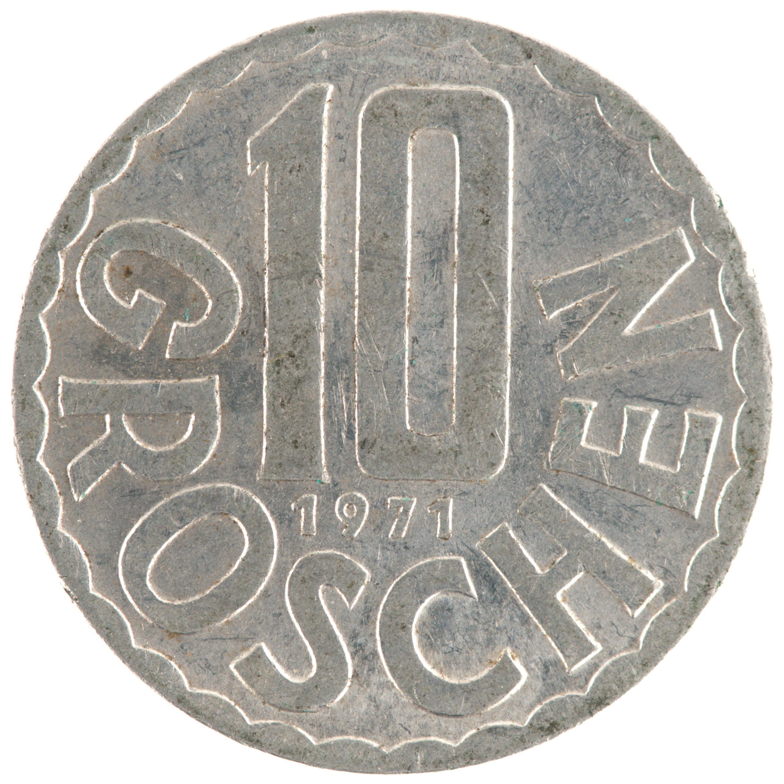 Autriche - Pièce 10 Groschen 1971 aluminium-magnésium - Armoiries fédérales autrichiennes