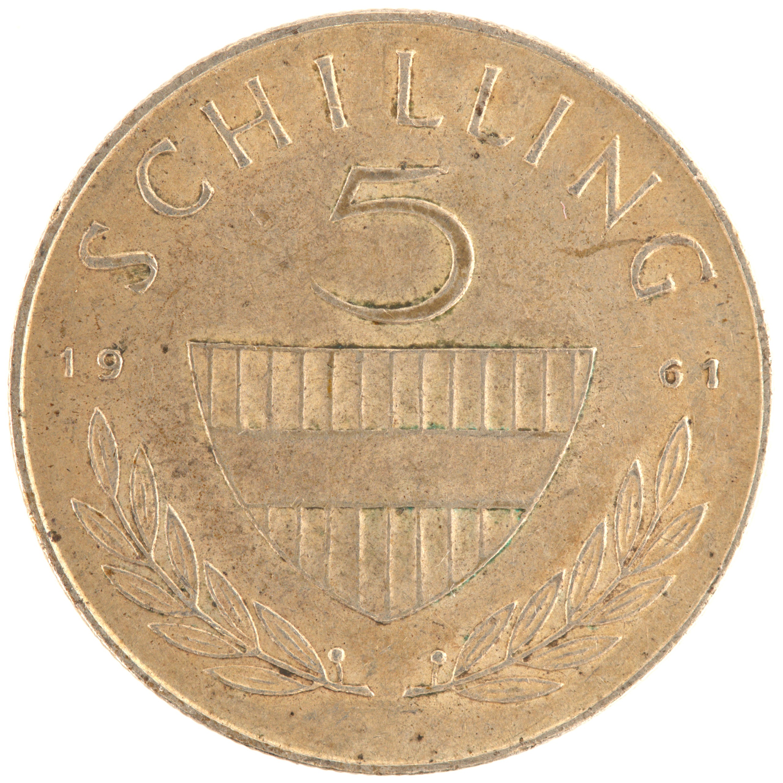Autriche - Pièce 5 Schilling 1961 argent - Cavalier de l'école espagnole d'équitation / Armoiries autrichiennes
