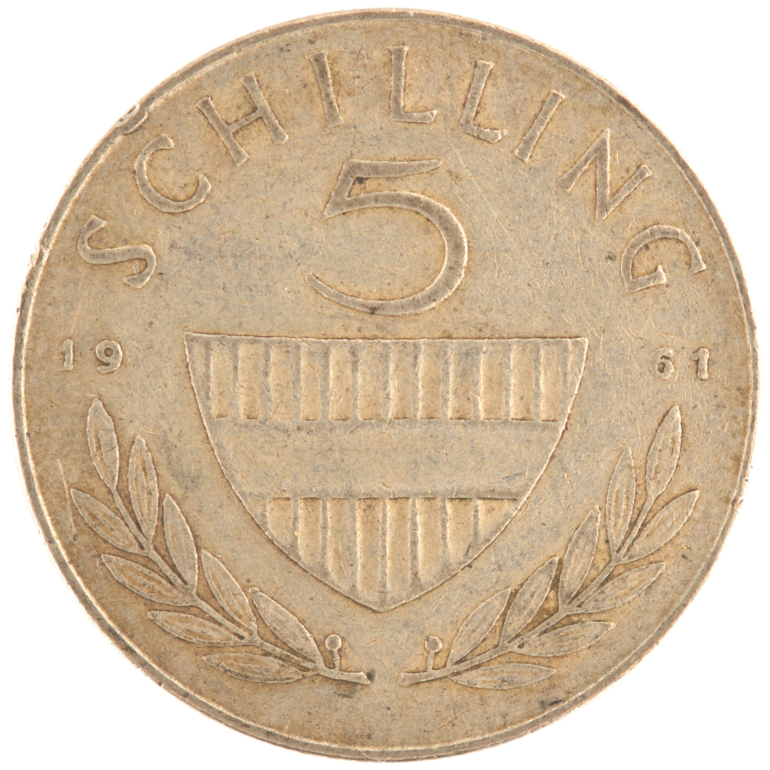 Autriche - Pièce 5 Schilling 1961 argent - Cavalier de l'école espagnole d'équitation / Armoiries autrichiennes