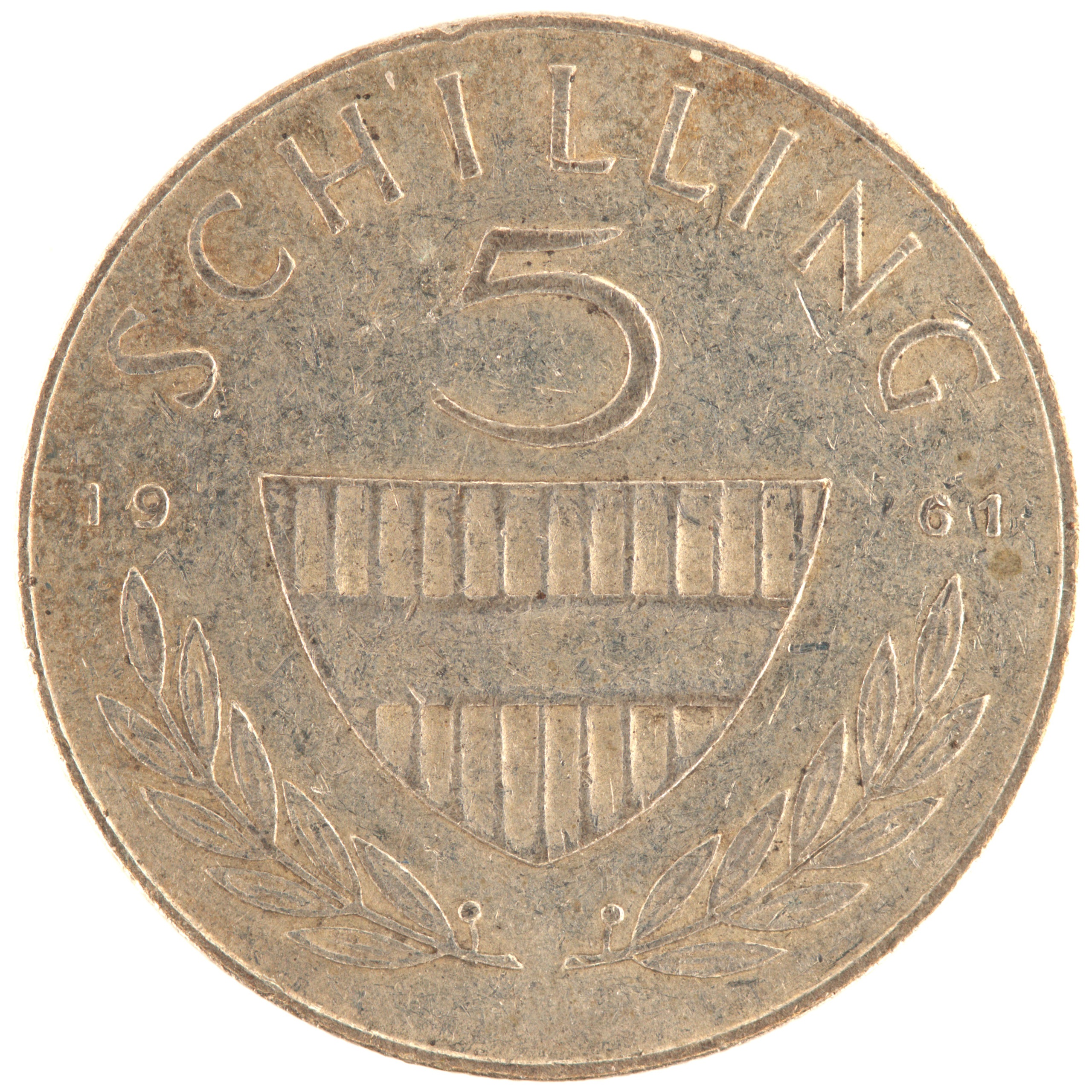 Autriche - Pièce 5 Schilling 1961 argent - Cavalier de l'école espagnole d'équitation / Armoiries autrichiennes