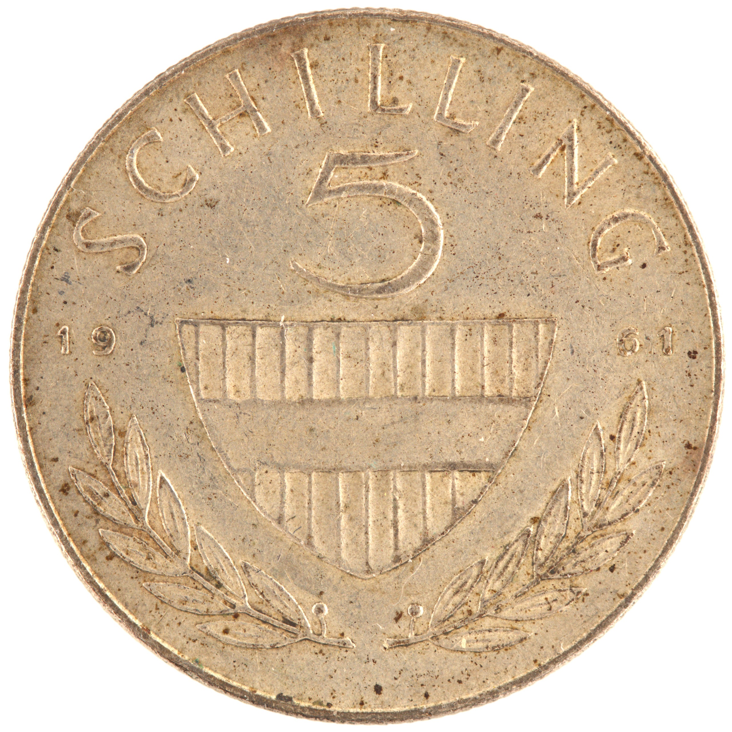 Autriche - Pièce 5 Schilling 1961 argent - Cavalier de l'école espagnole d'équitation / Armoiries autrichiennes